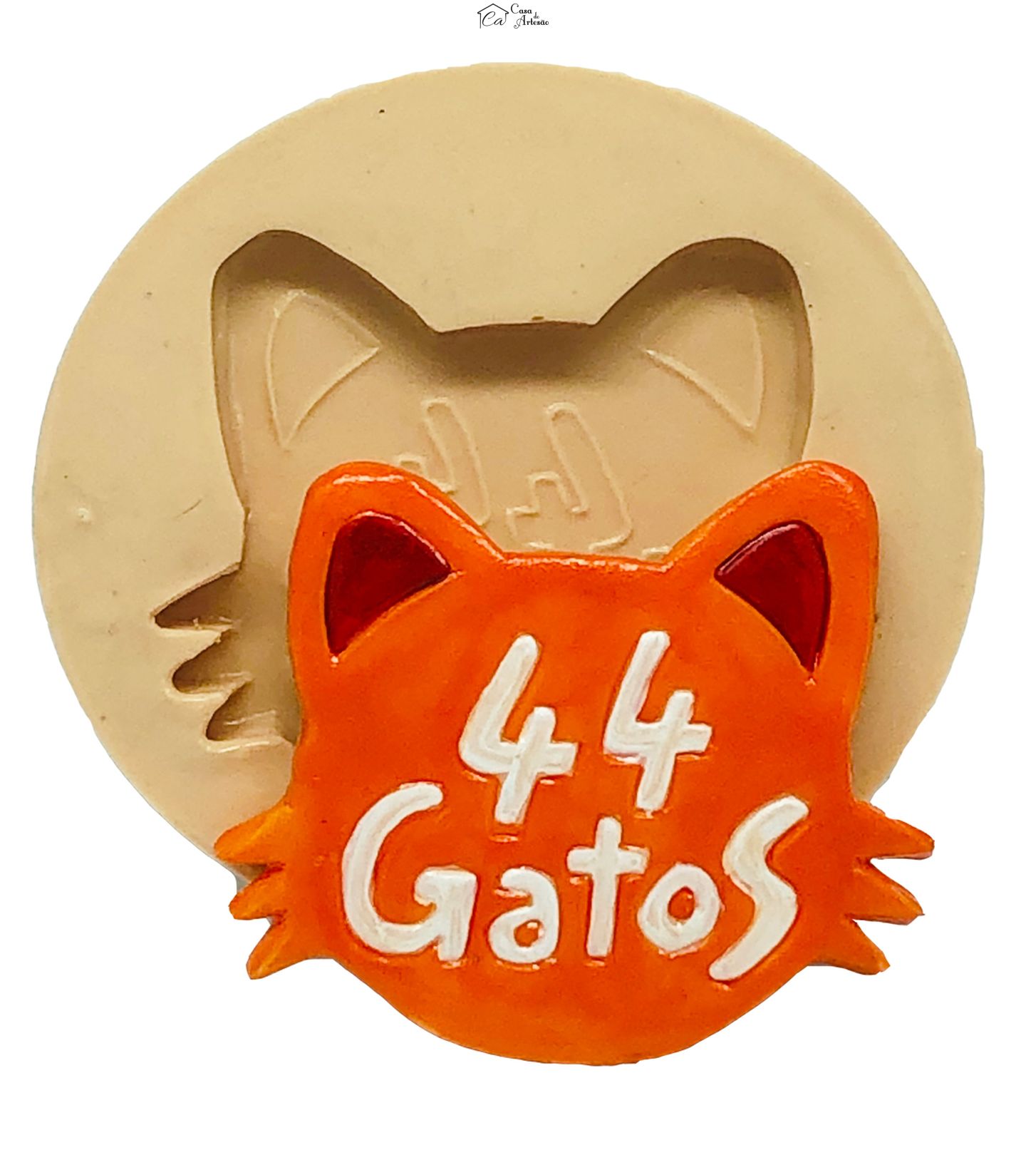 Molde de silicone - 44 Gatos - Logo - Medio - P805