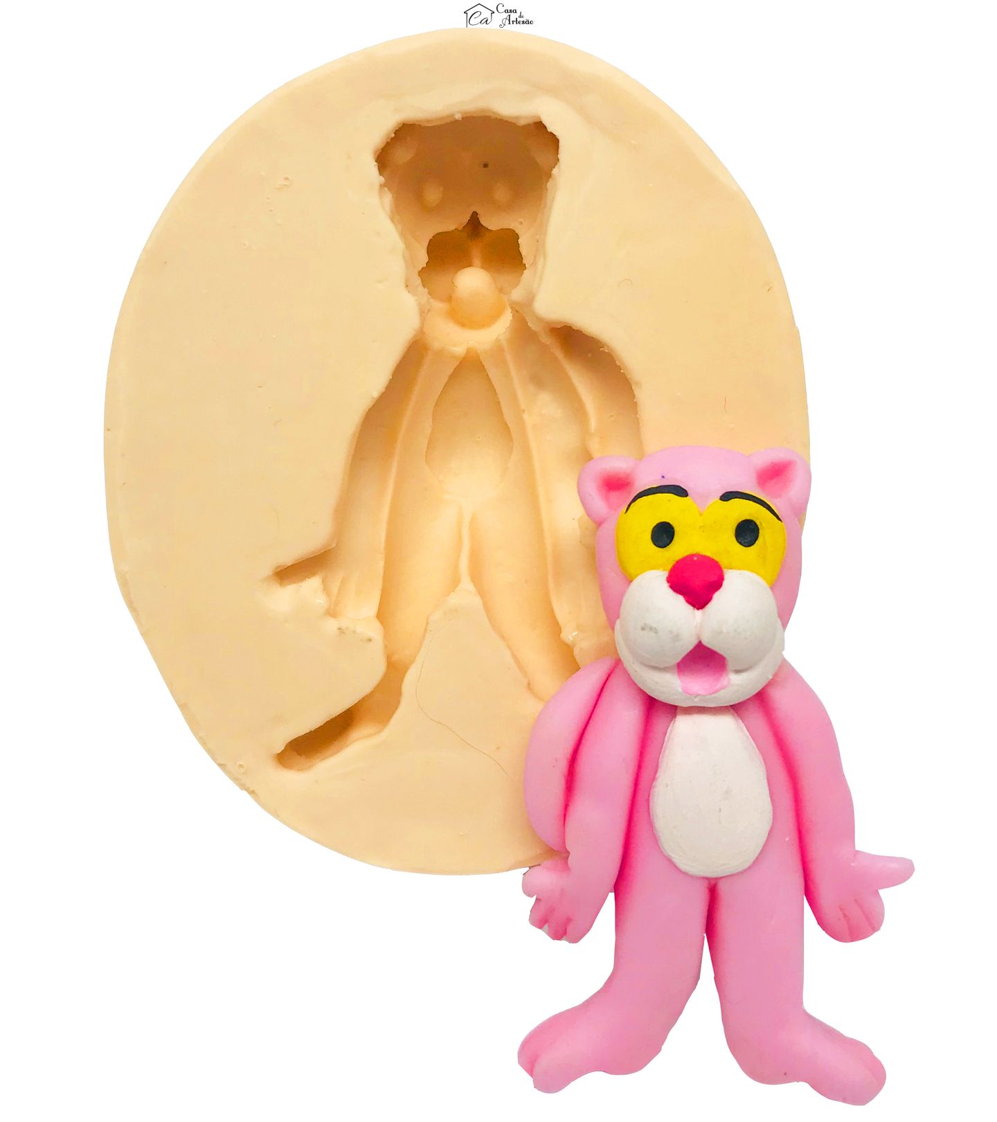 Molde de silicone - Pantera Cor de Rosa