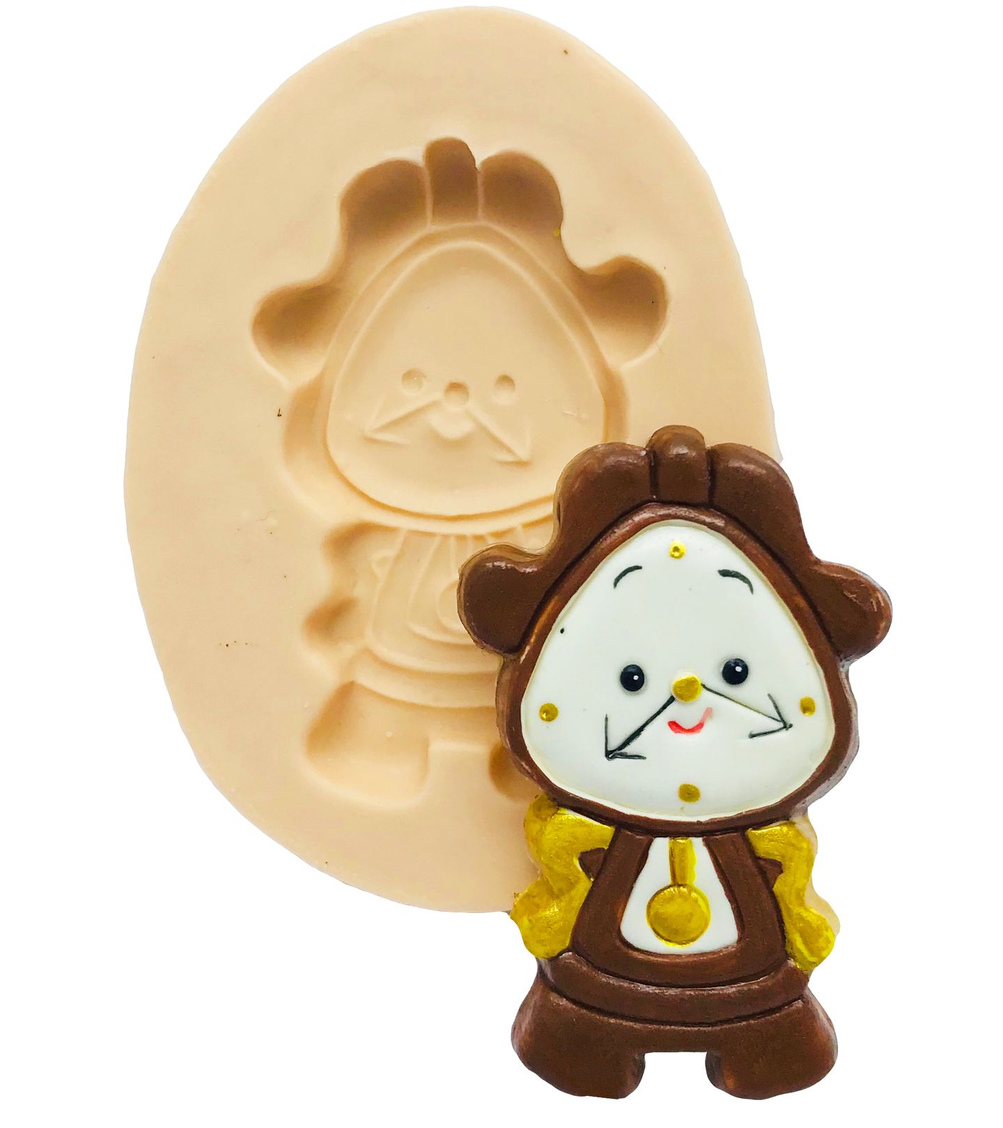 Molde de silicone - A Bela e A Fera - Relogio Chapado - Medio - P456