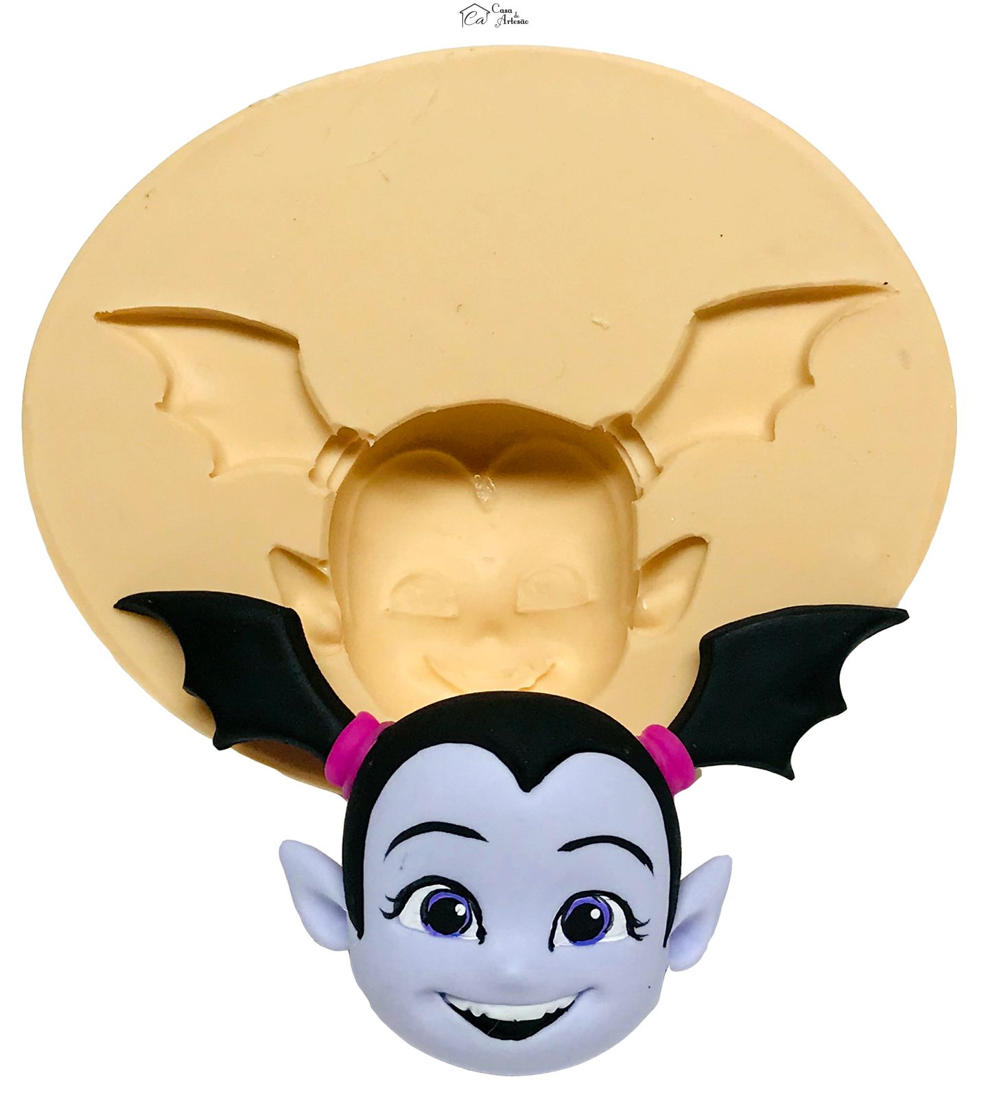 Molde de silicone - Vampirina - Rosto Vampirina - Grande - P575