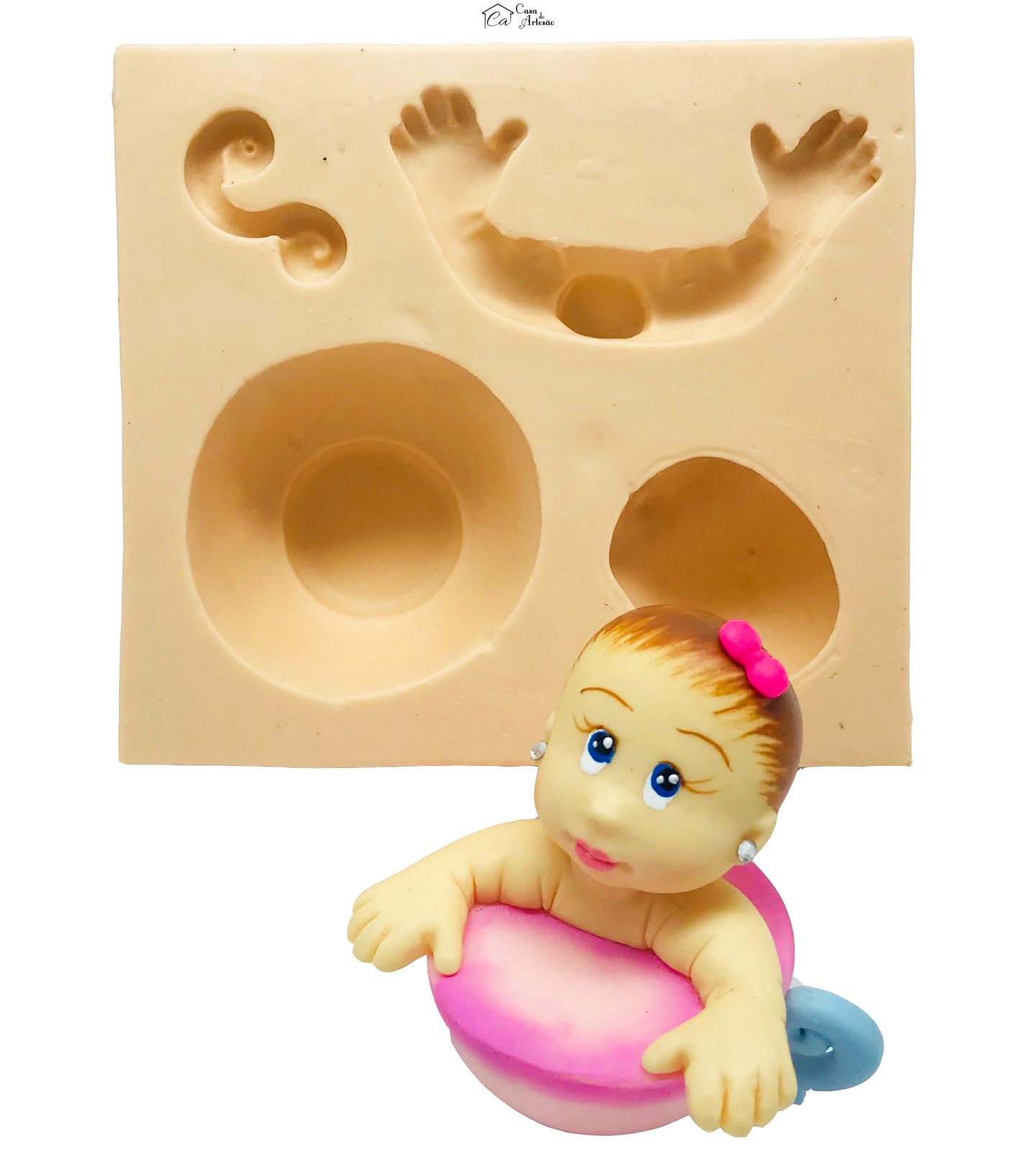 Molde de silicone - Bebe Na Xicara - Gd - P126