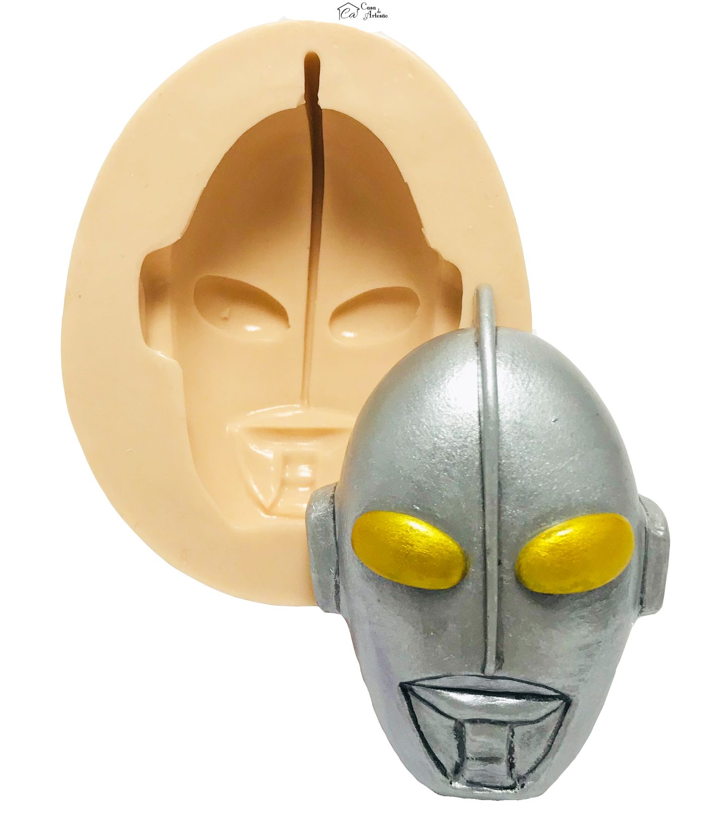 Molde de silicone - Ultraman - Rosto Grande - P427