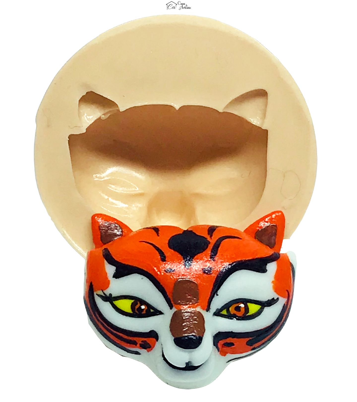 Molde de silicone - Kung Fu Panda - Rosto Tigresa - Pequeno - P597