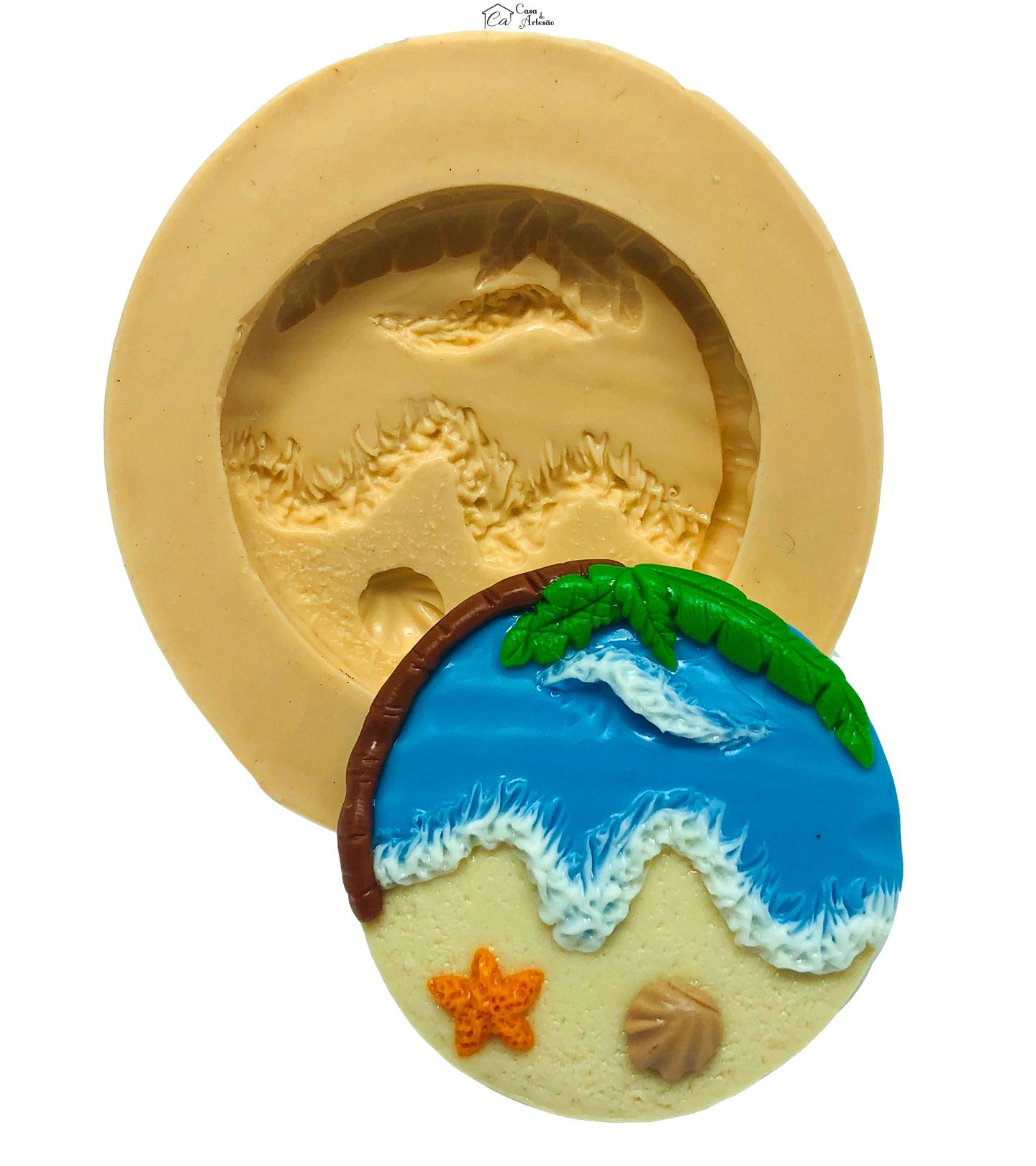 Molde de silicone - Praia - Medio - P847