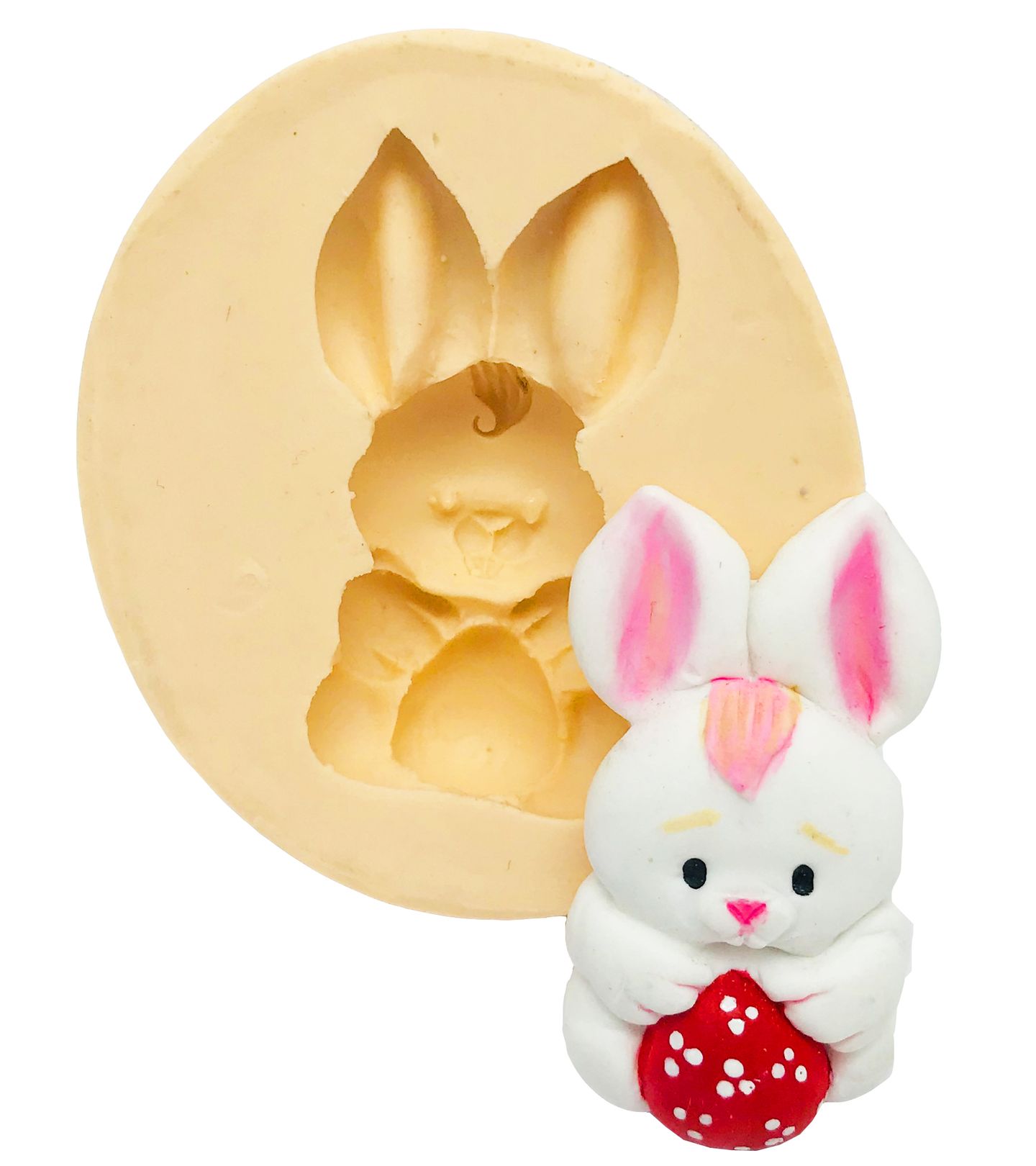 Molde de silicone - Coelho Pequeno c/ Ovo