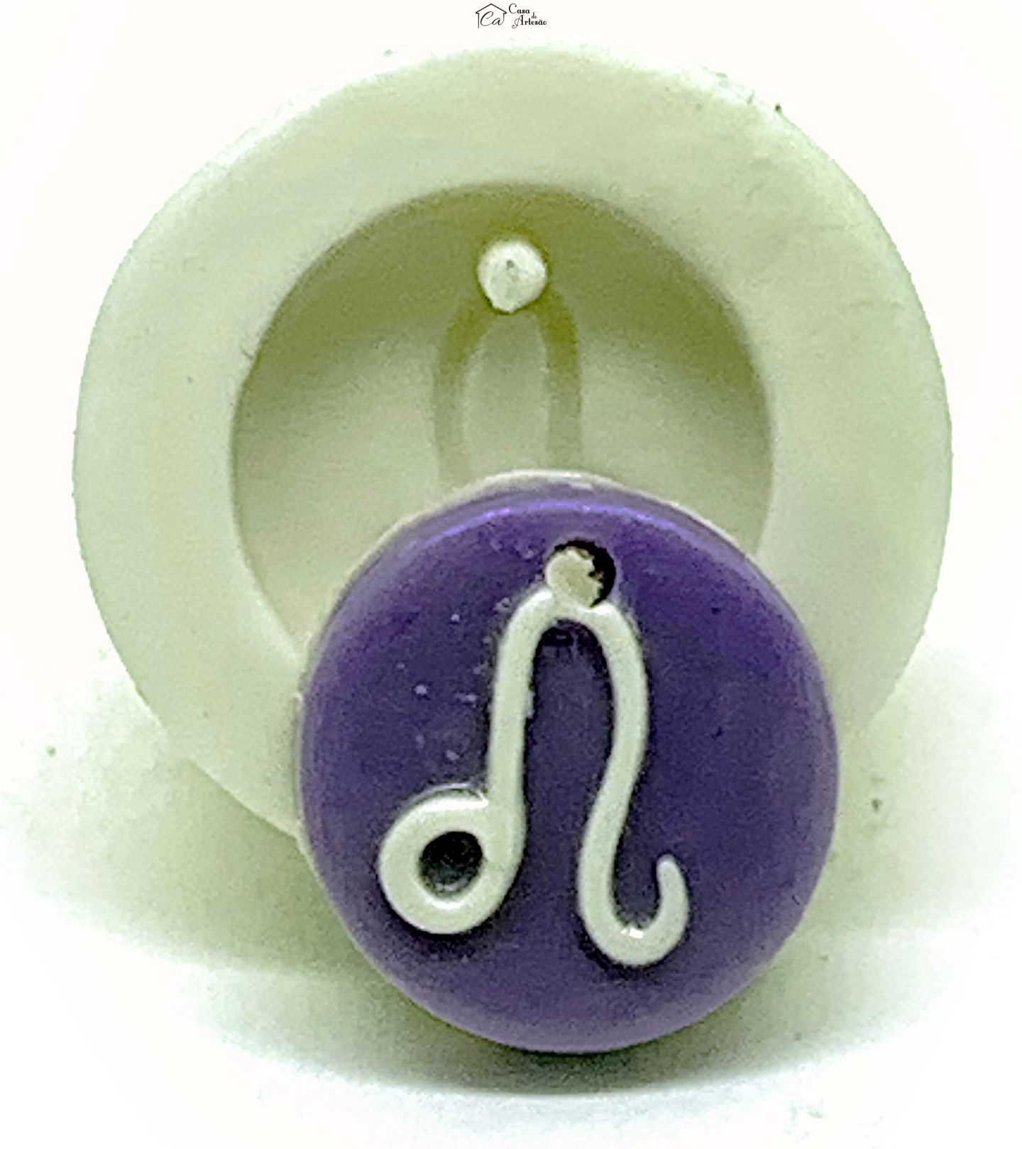 Molde de silicone - Horoscopo - Pingente - Leao - Pequeno - P1146