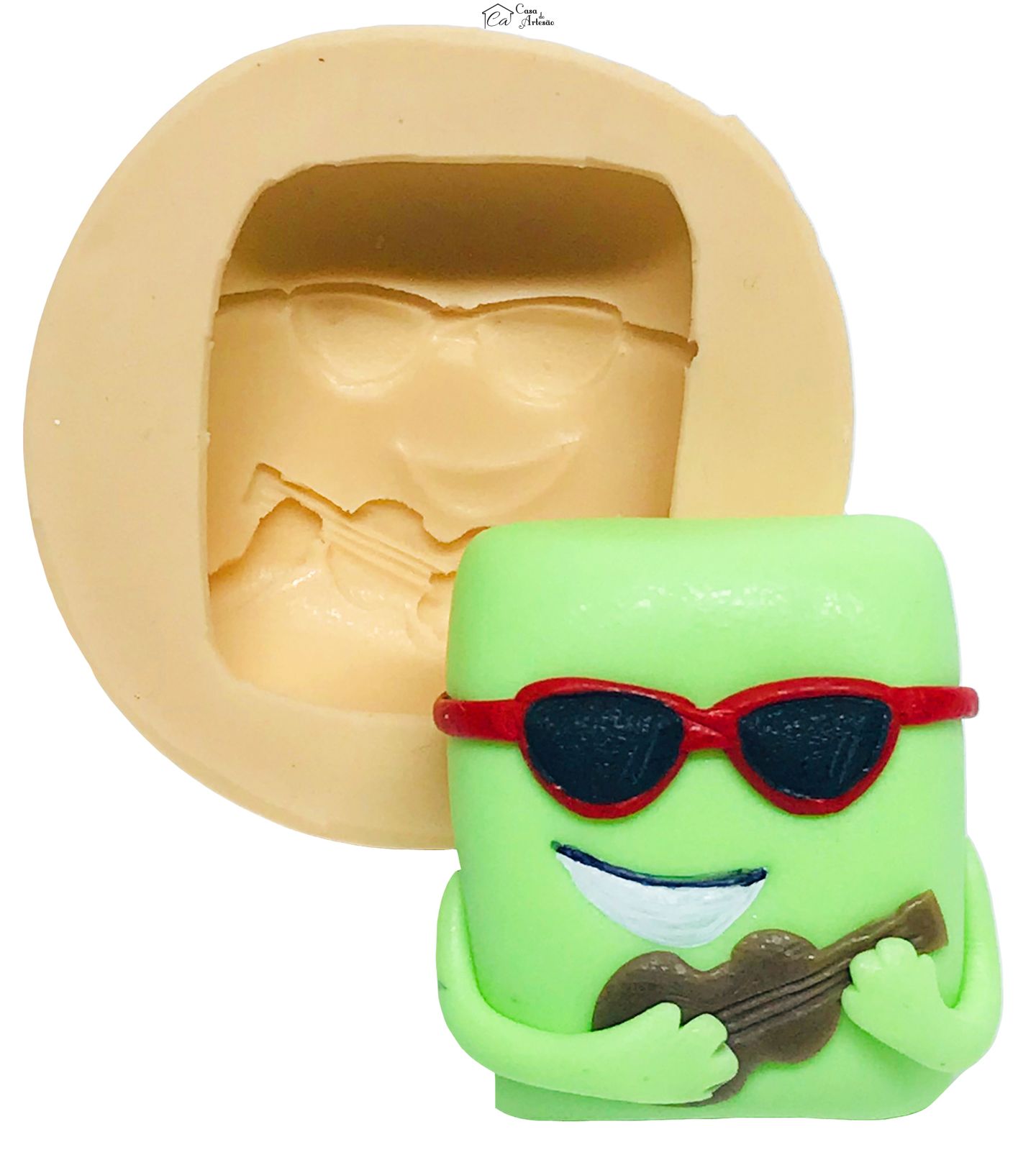 Molde de silicone - Tres Palavrinhas - Sabão em Pó - Medio - P558