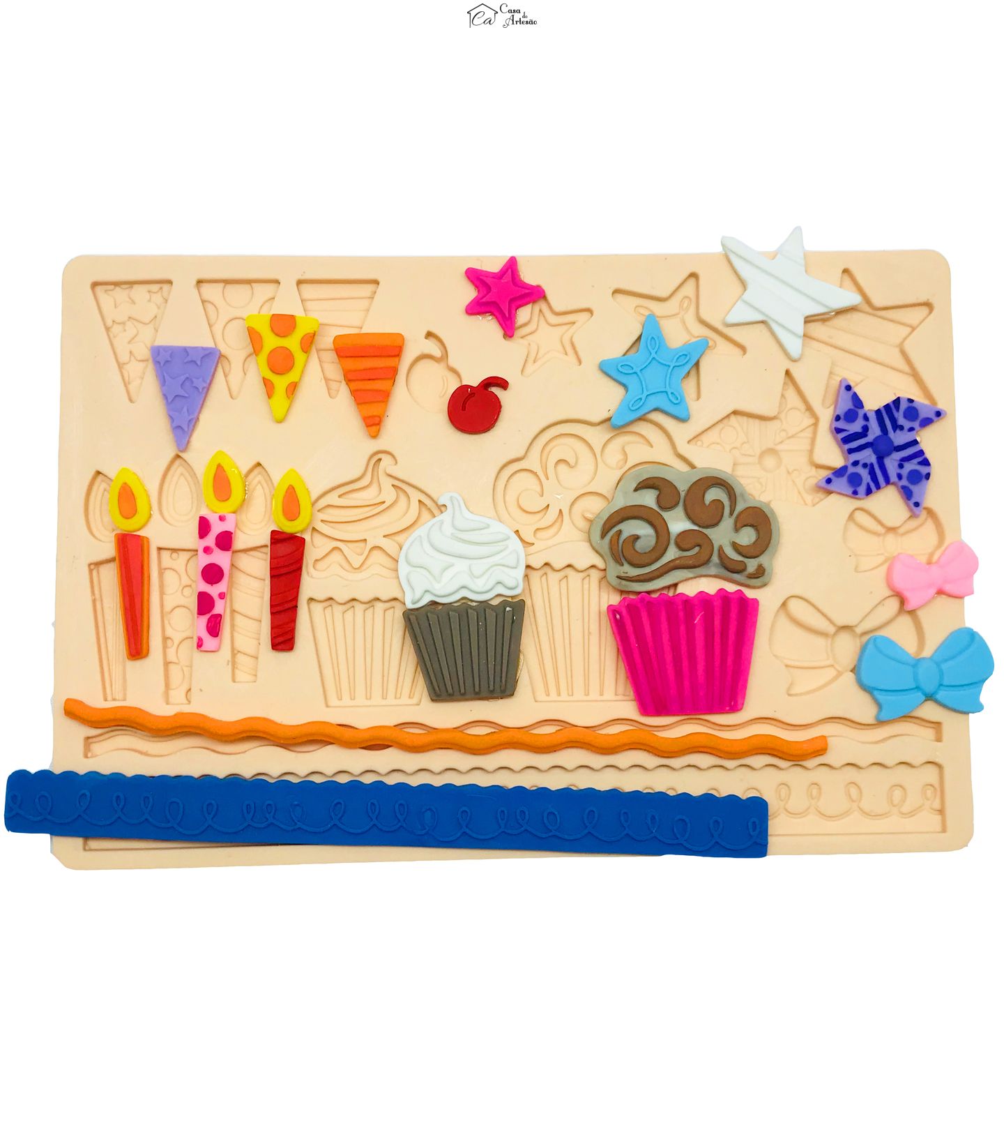 Molde de silicone - Border - Decorações Para Bolo - Mod.06 - Pe