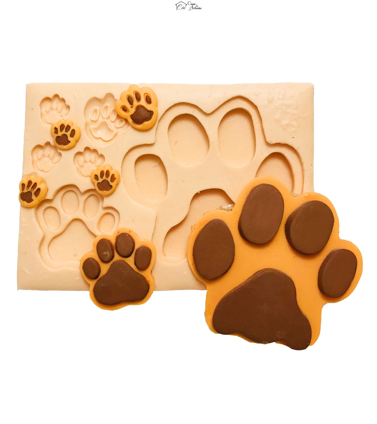 Molde de silicone - Patas de Animal - 4 Tamanhos- P123