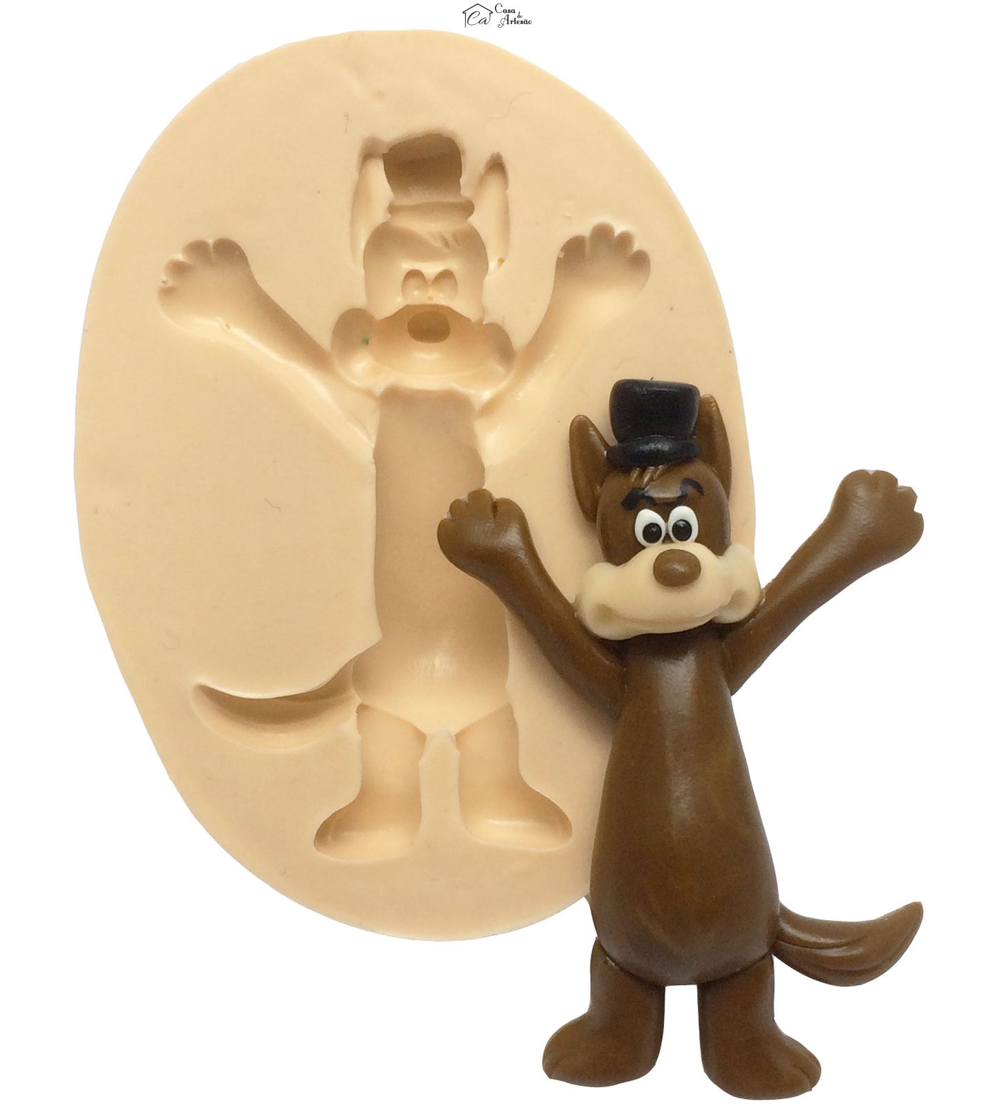 Molde de silicone - Chapeuzinho Vermelho - Lobo Grande - P317