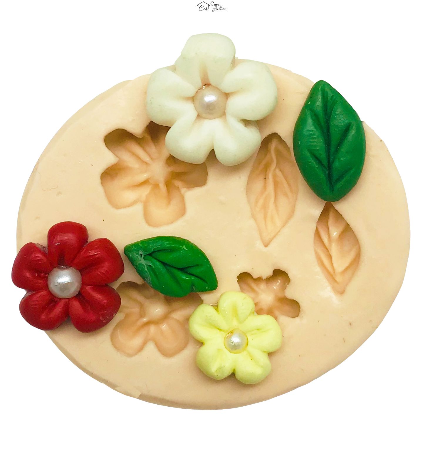 Molde de silicone - Flores e Folhas