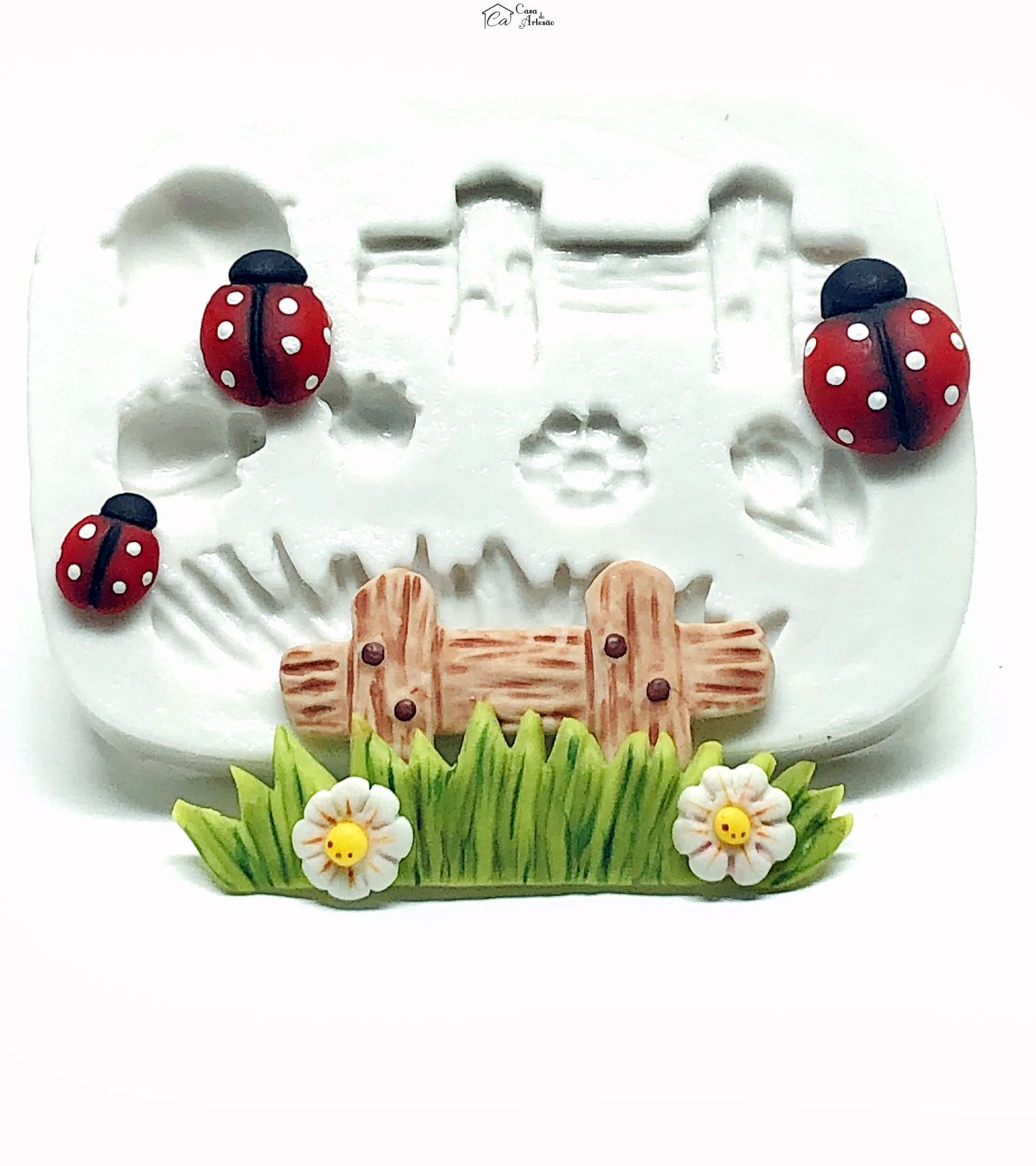 Molde de silicone - Joaninhas (3) - Cerca, Etc - P878/P1023
