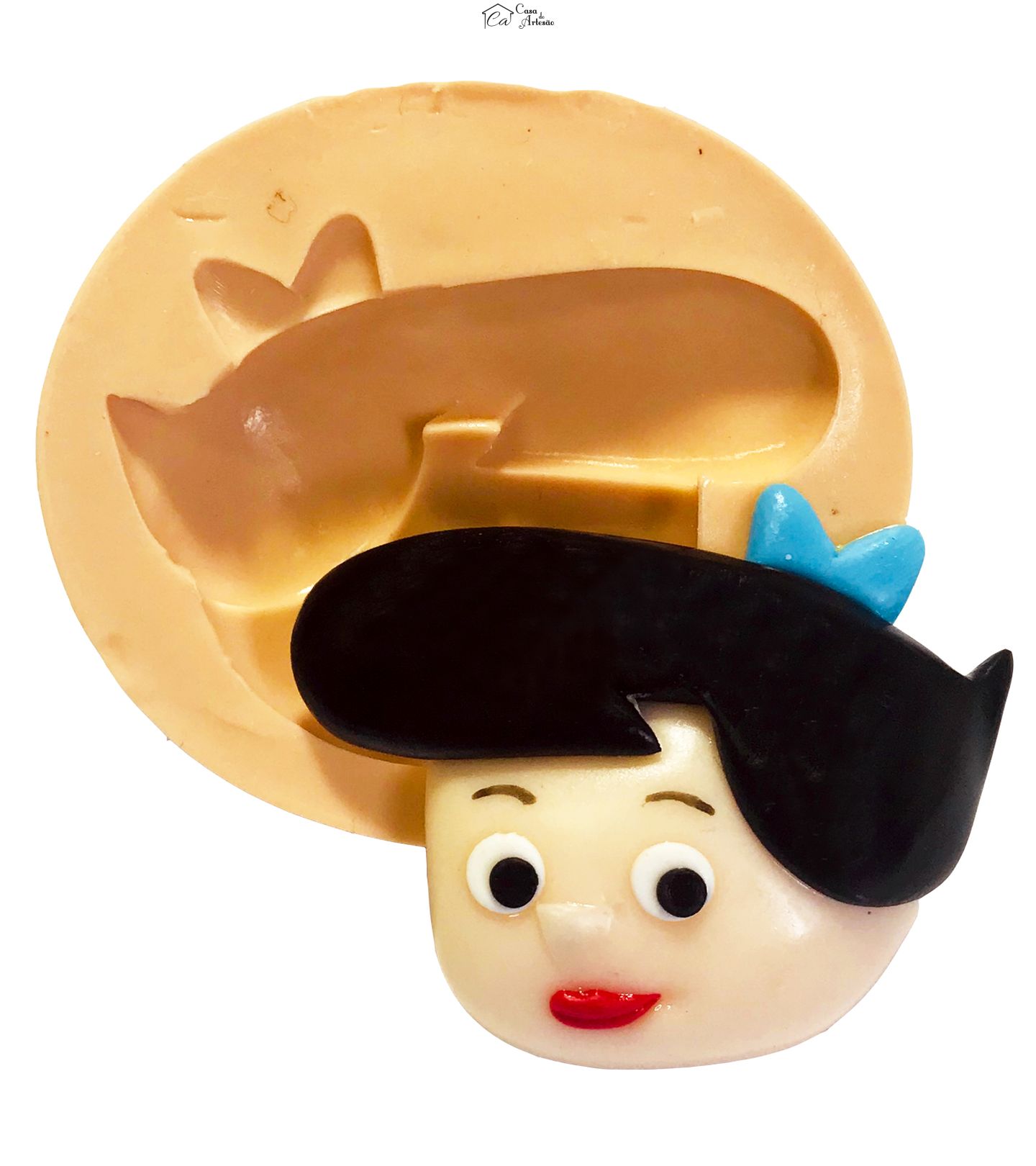 Molde de silicone - Flintstones - Rosto Betty - Grande - P607