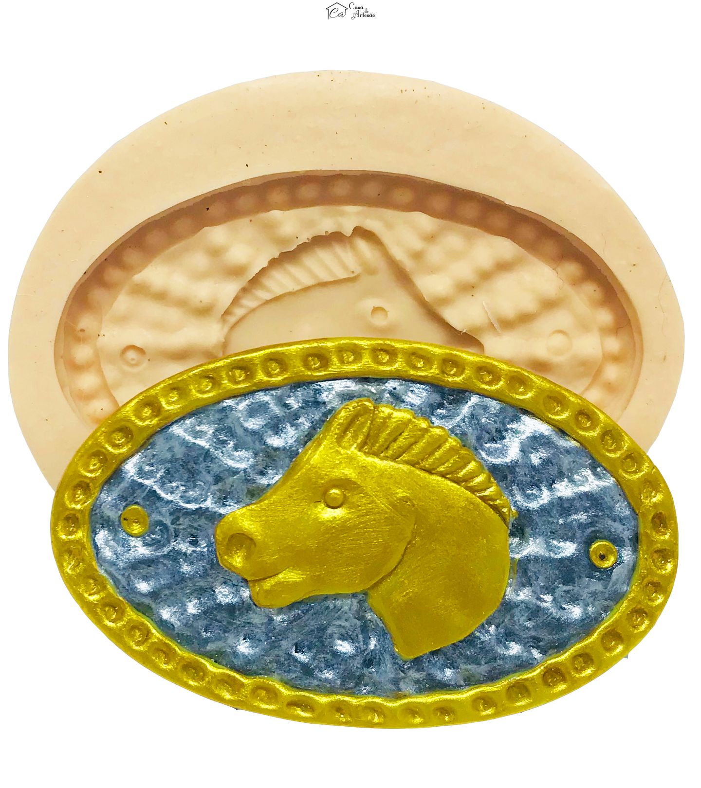 Molde de silicone - Country - Fivela - Grande -  P466