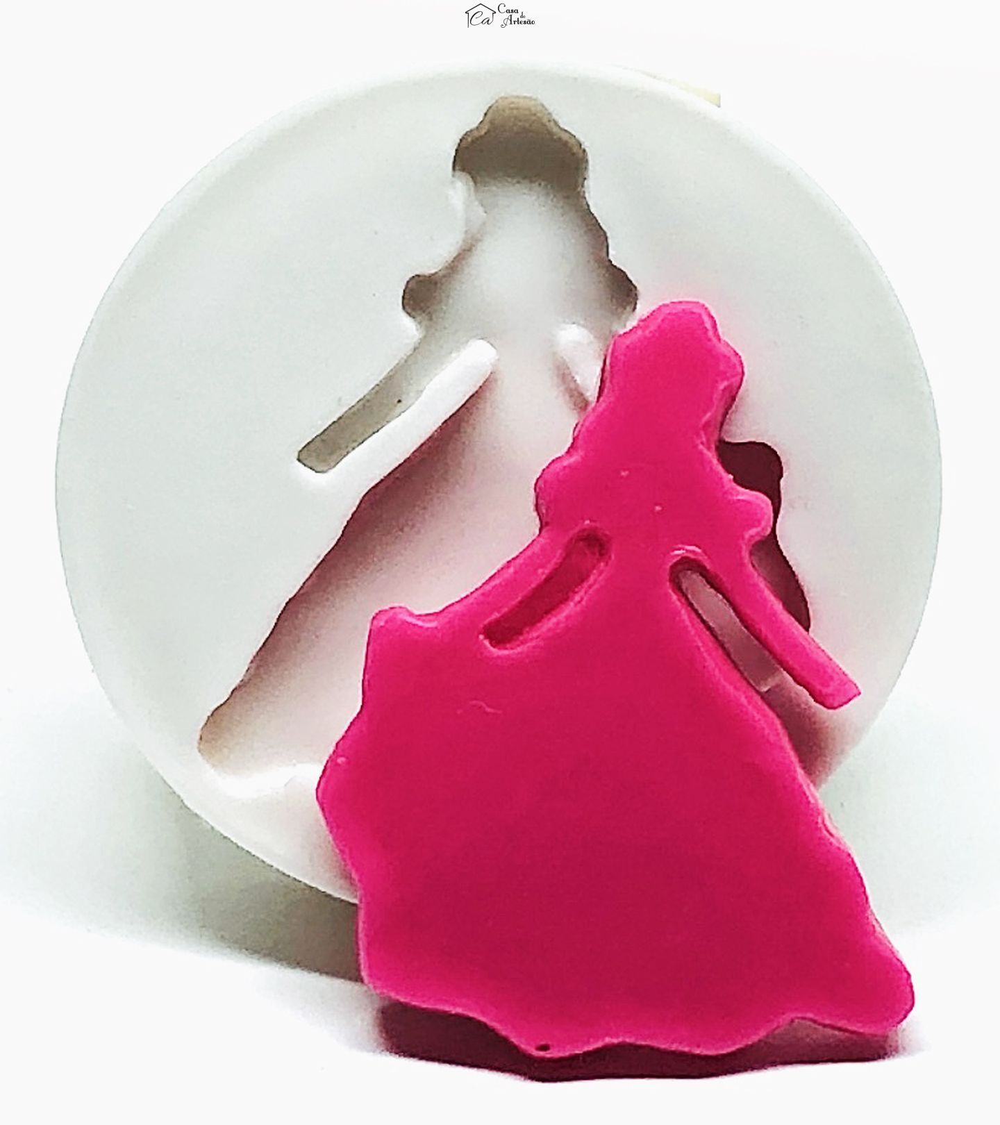 Molde de silicone - A Bela e a Fera - Bela - Sombra - Media - P966