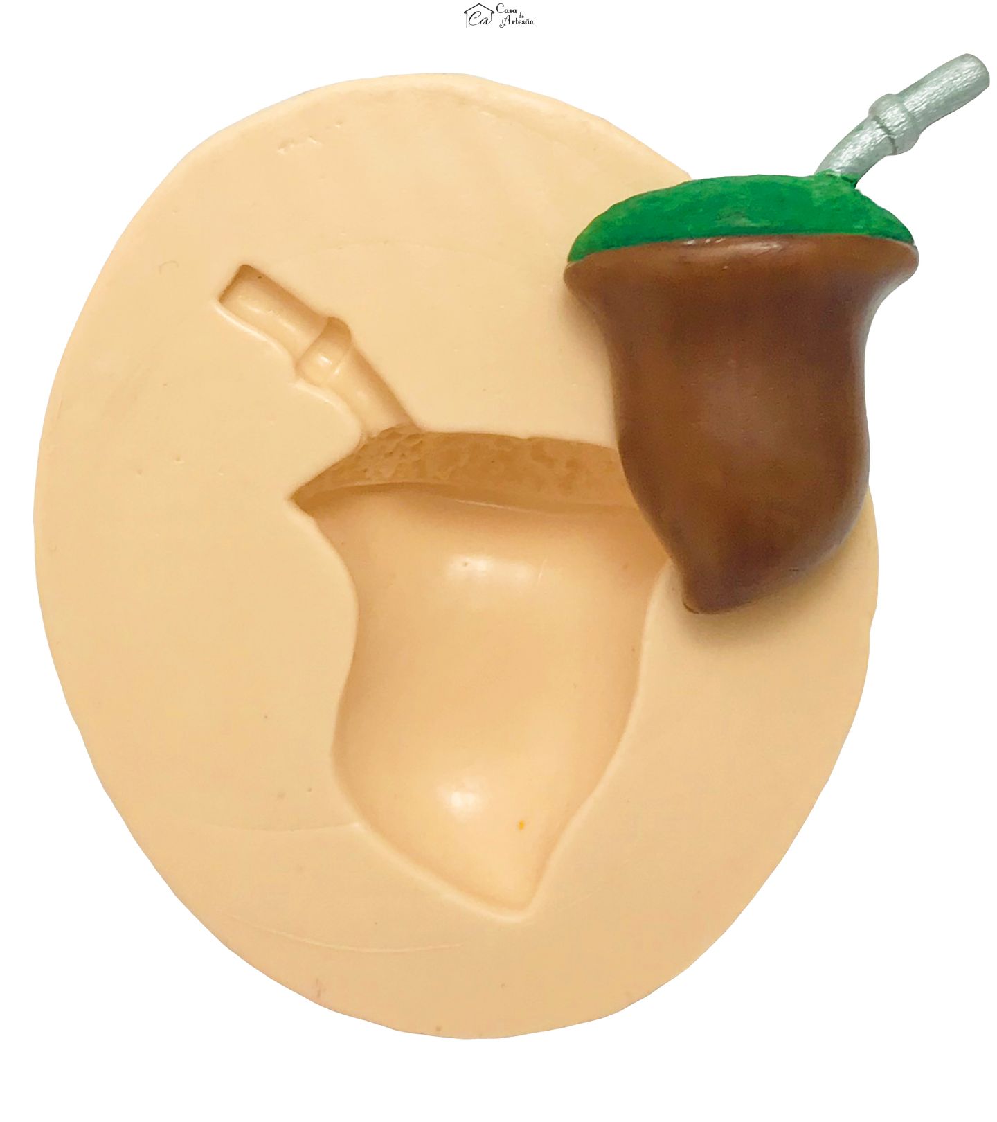 Molde de silicone - Tradições Gauchas - Cuia p/ Chimarrão c/ Bomba - Gd