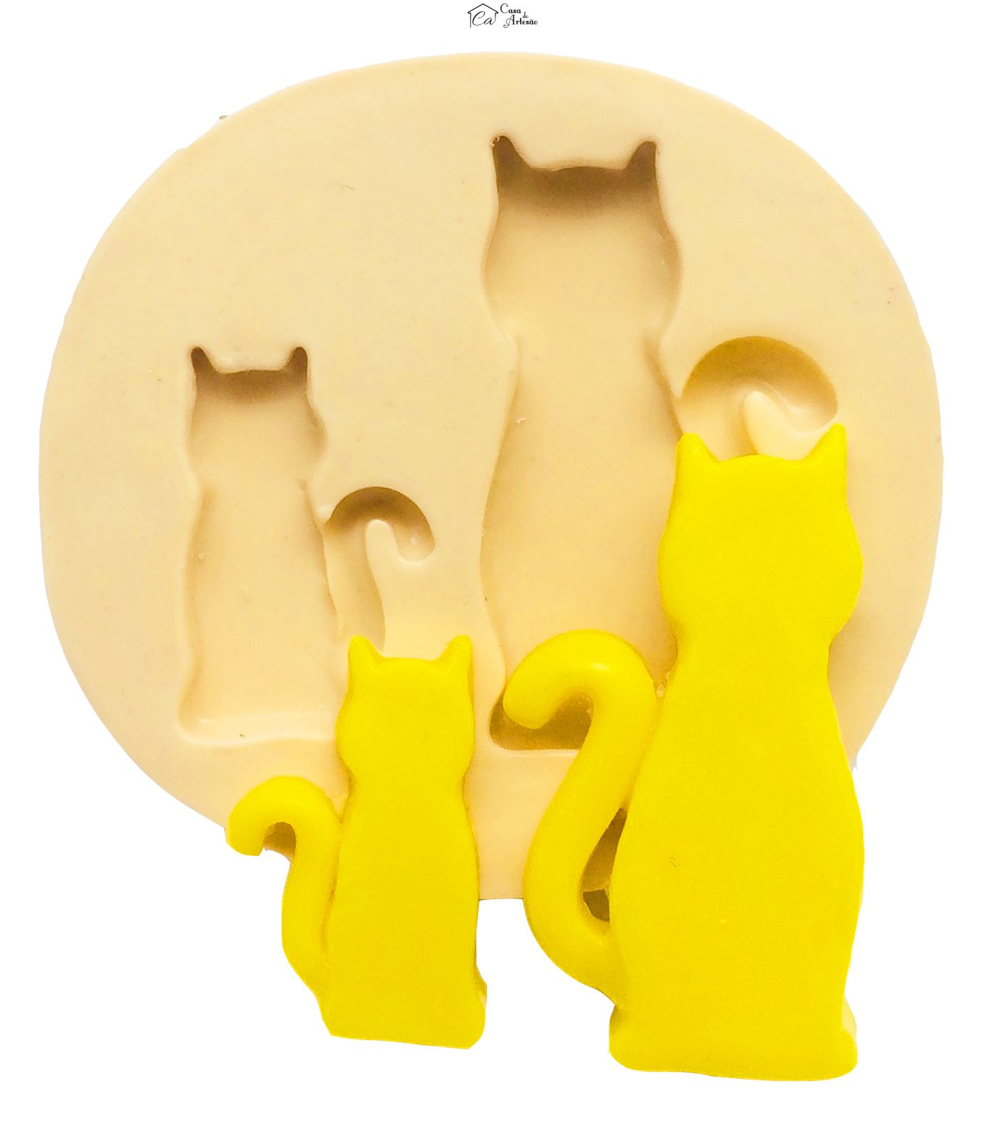 Molde de silicone - Gato - Sombra - 02 Tamanhos - Mod.-02 - P222