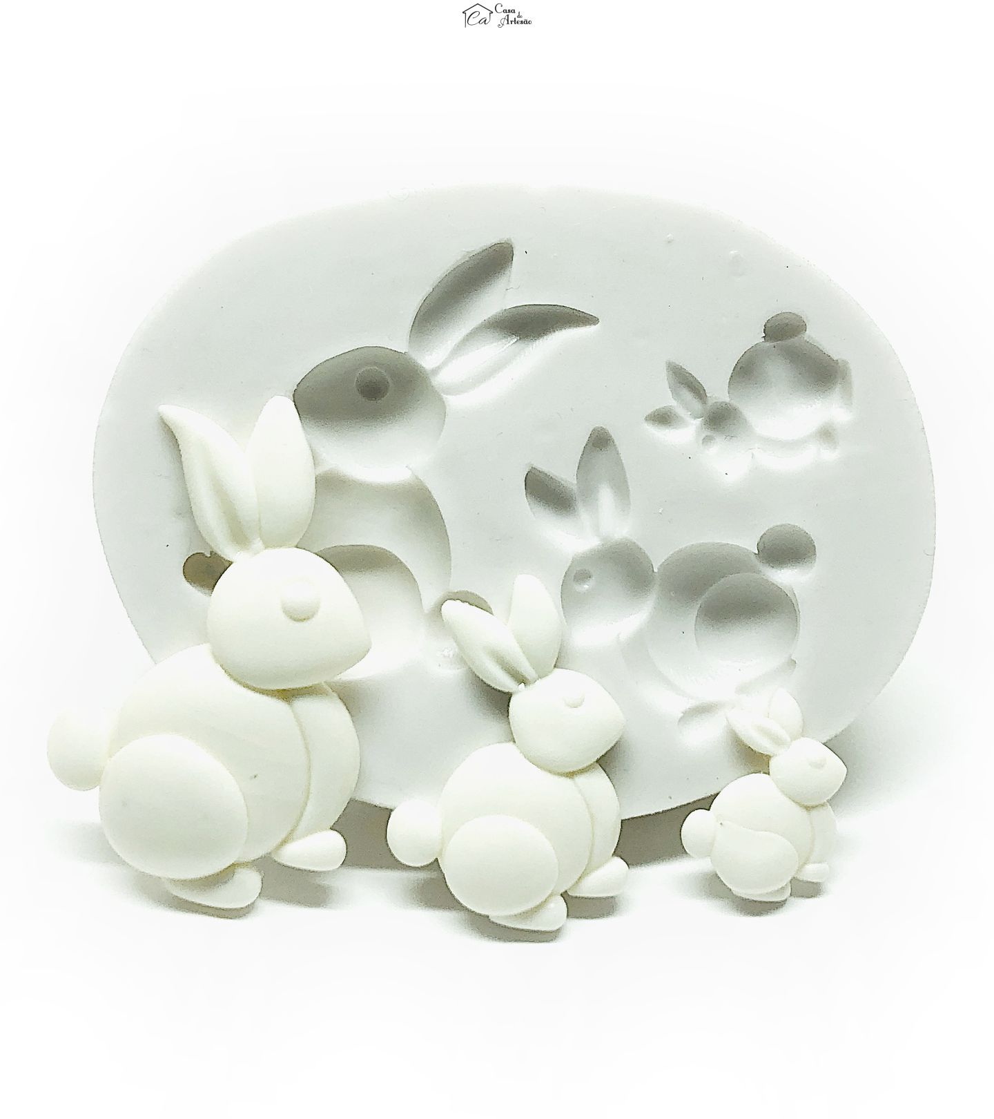 Molde de silicone - Coelhos - 03 tamanhos - P995