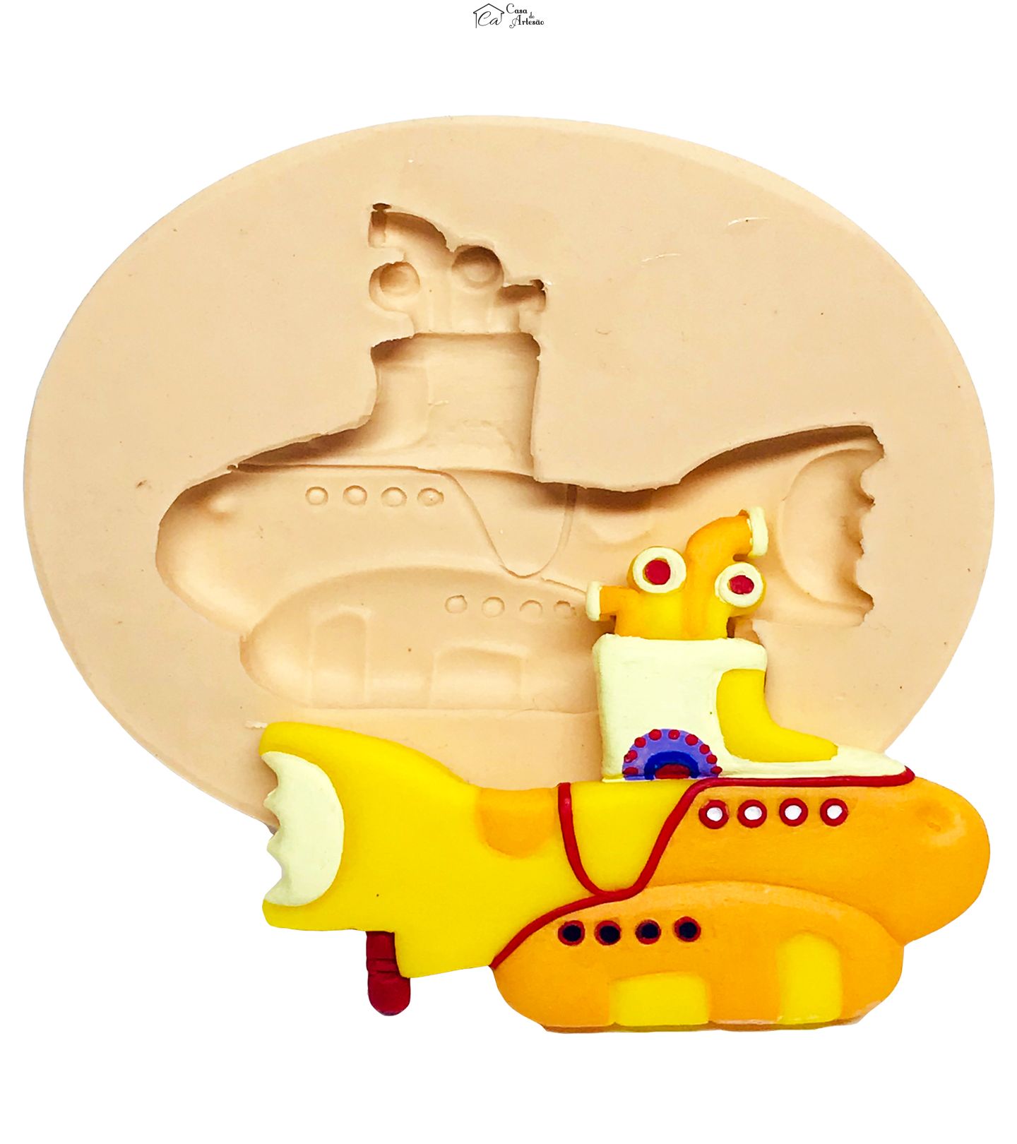 Molde de silicone - Beatles - Submarino Amarelo - Medio - P587