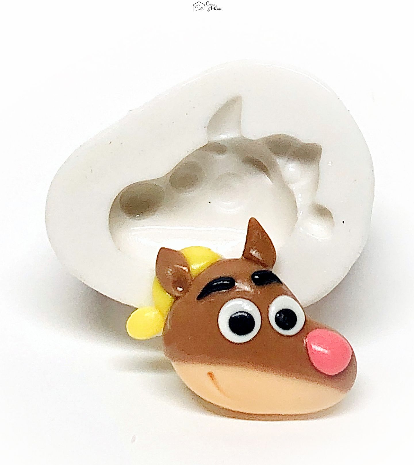 Molde de silicone - Caninopolis - Rosto Flip - Pequeno - P1110