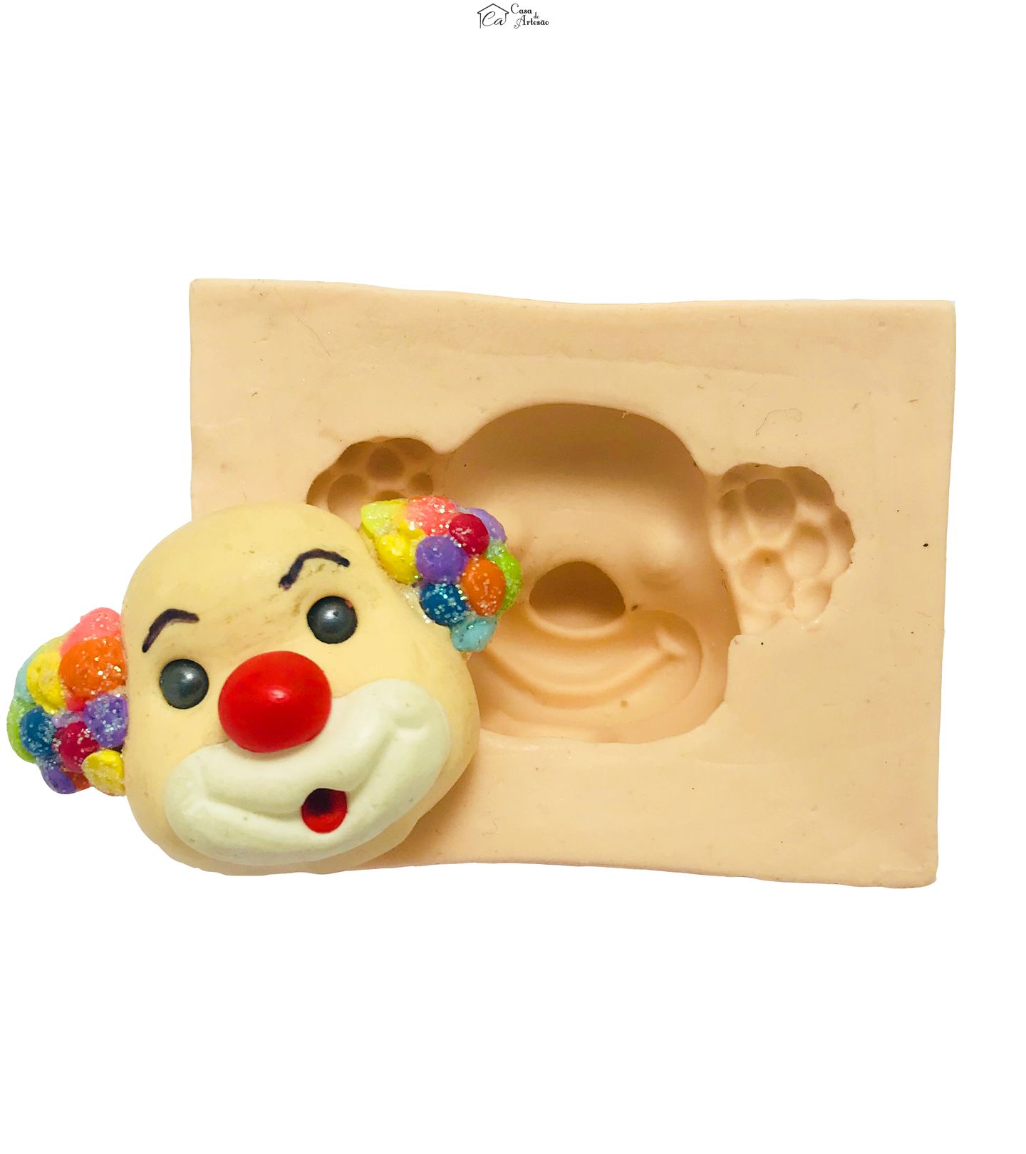 Molde de silicone - Rosto Palhaço - P154