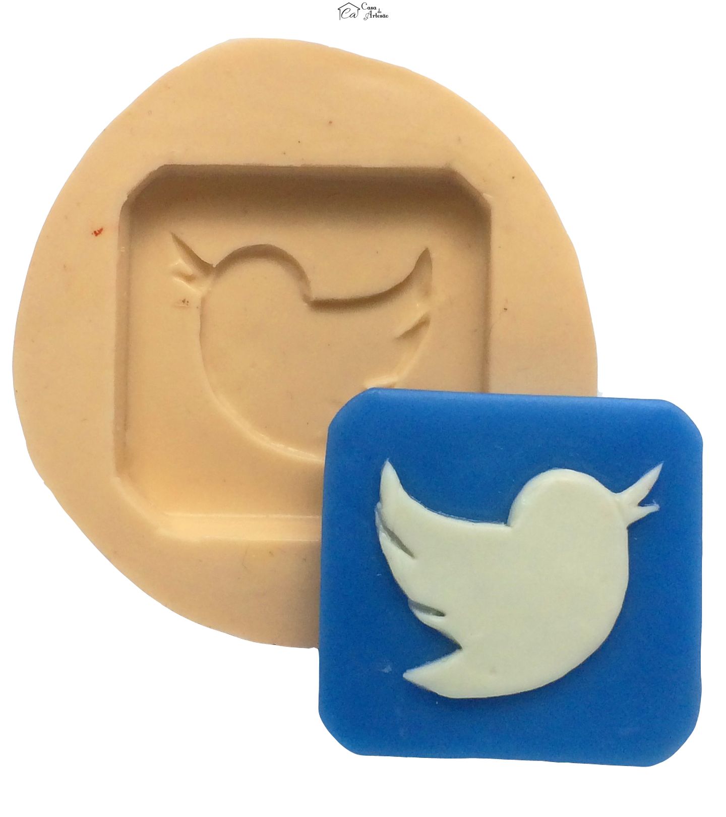 Molde de silicone - Twitter - Logo Medio - P215