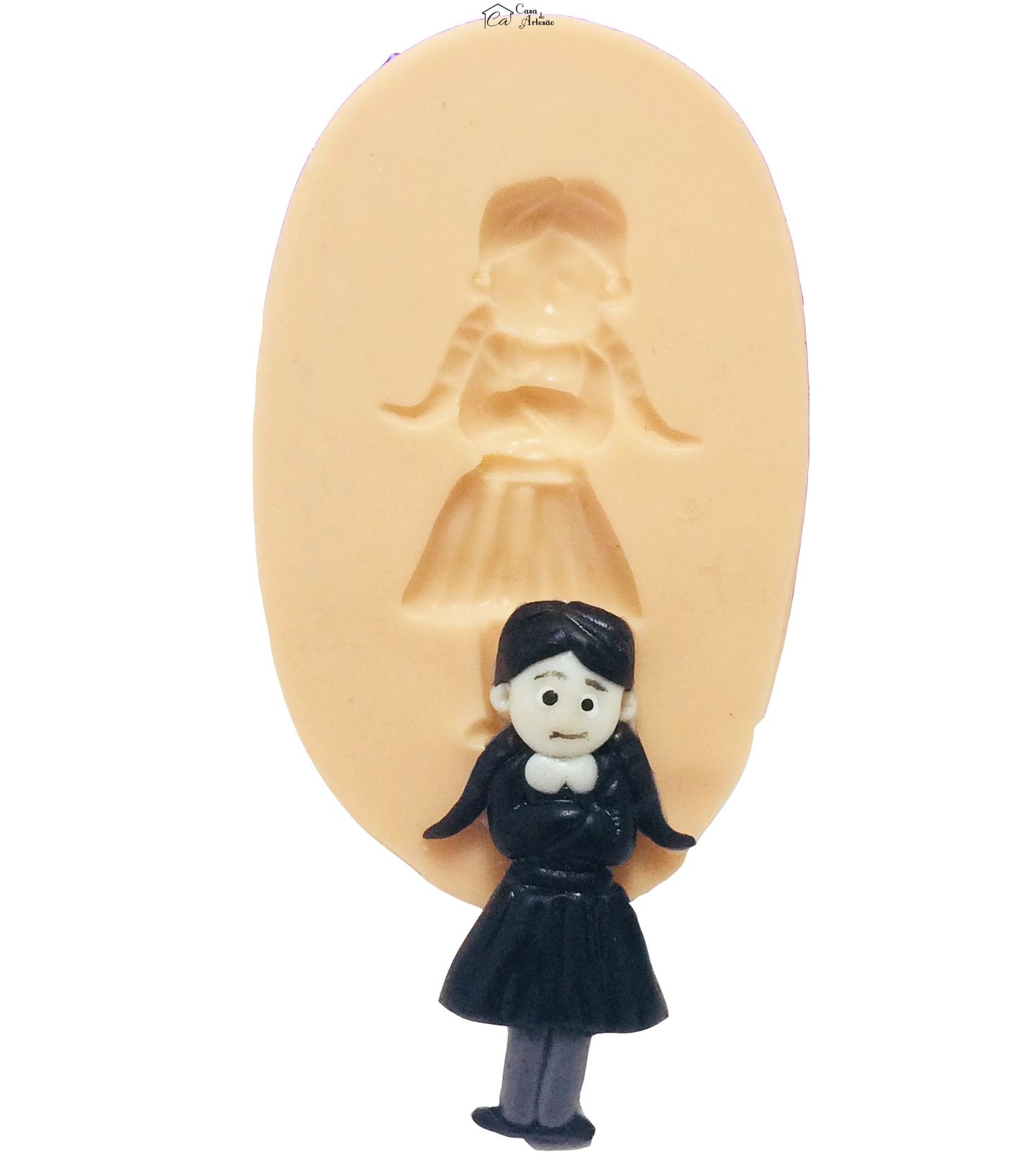 Molde de silicone - Familia Addams - Wandinha - Pequena - P405