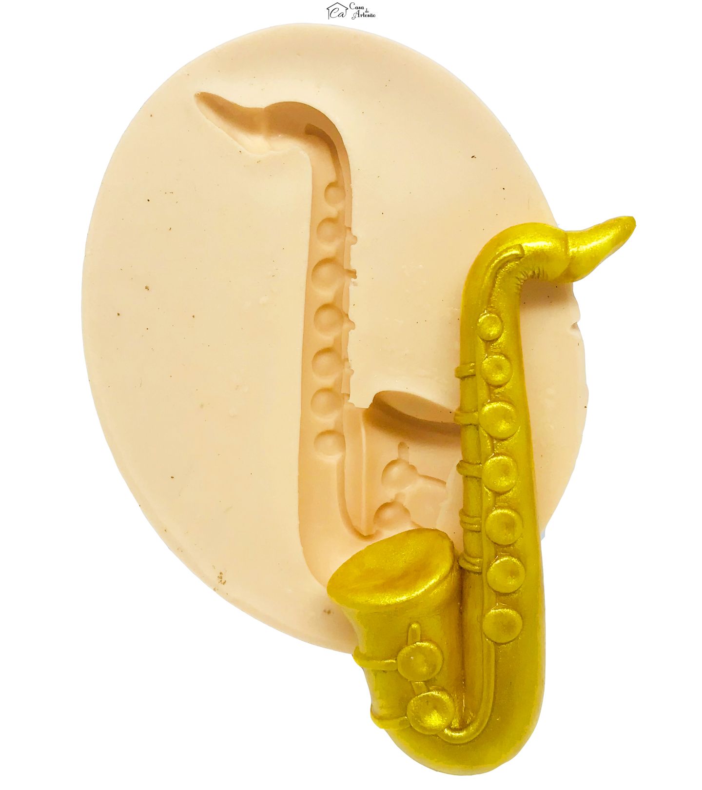 Molde de silicone - Instrumentos Musicais - Saxofone - Grande - P475