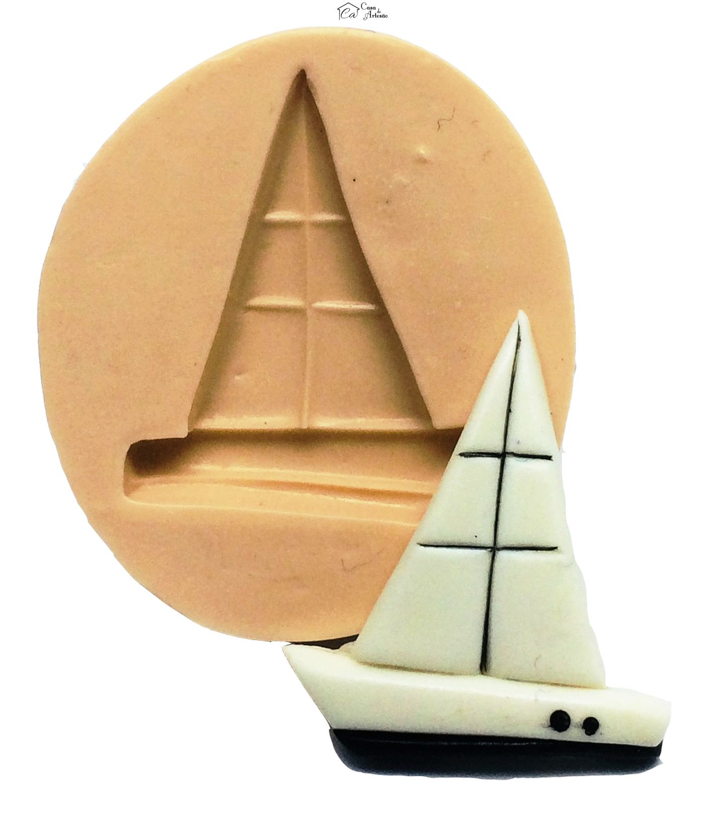 Molde de silicone - Meios de Transporte - Barco a Vela Pequeno Mod.01 - P292