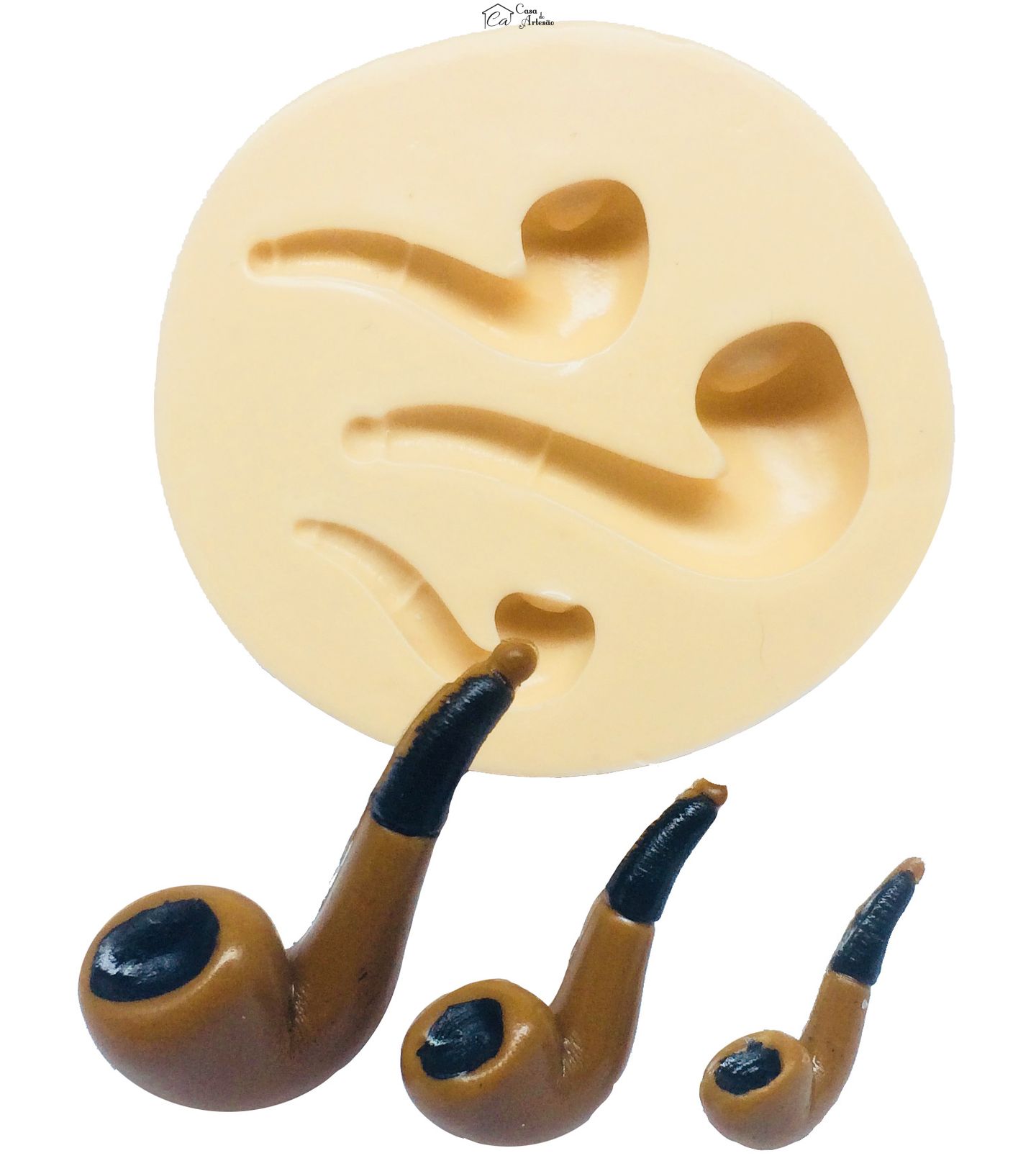 Molde de silicone - Detetive - Cachimbo 03 Tamanhos - P260