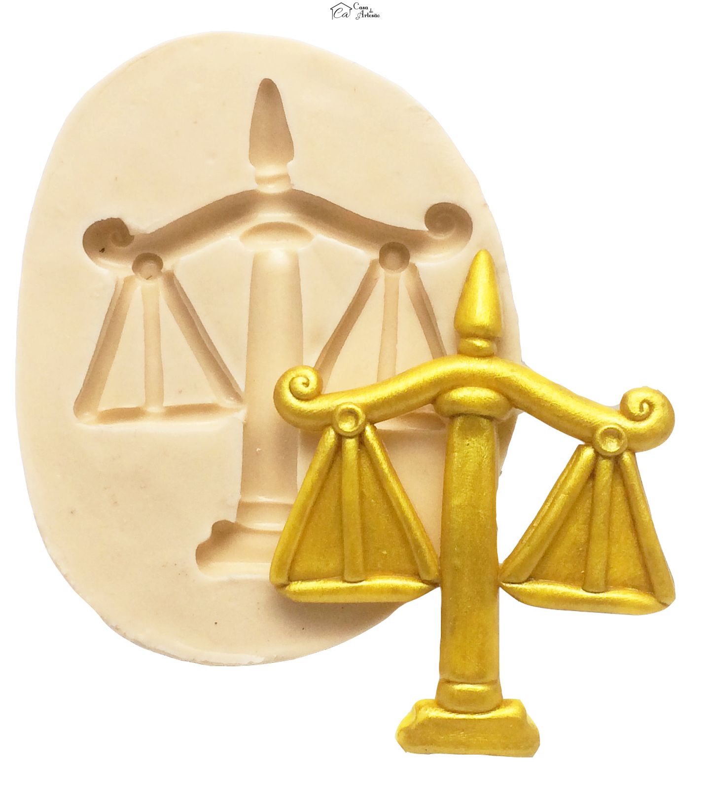 Molde de silicone - Direito - Logo Grande - P224