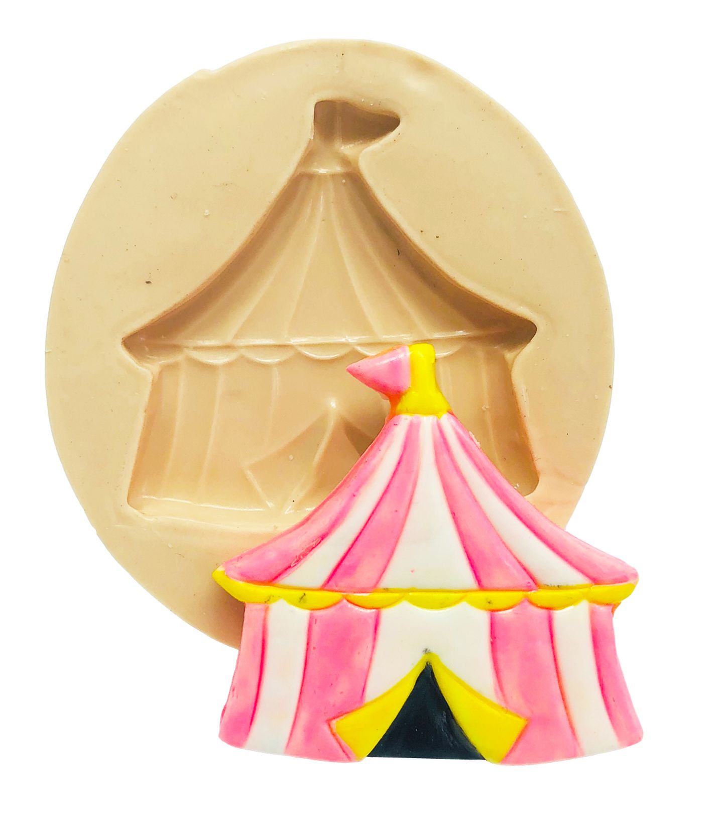 Molde de silicone - Circo Rosa - Tenda - Media - P820