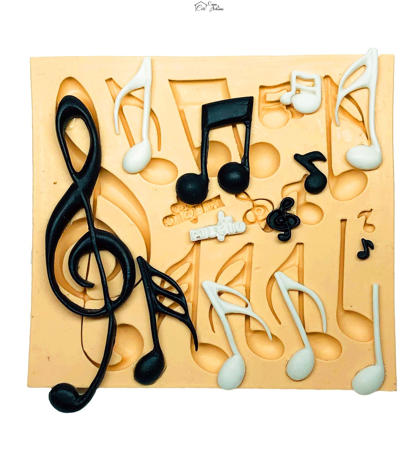 Molde de silicone - Notas Musicais - P156
