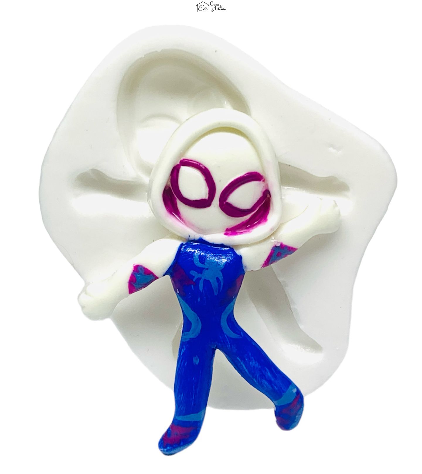 Molde de silicone - Homem Aranha - Gwen Stacy - Media - P1235
