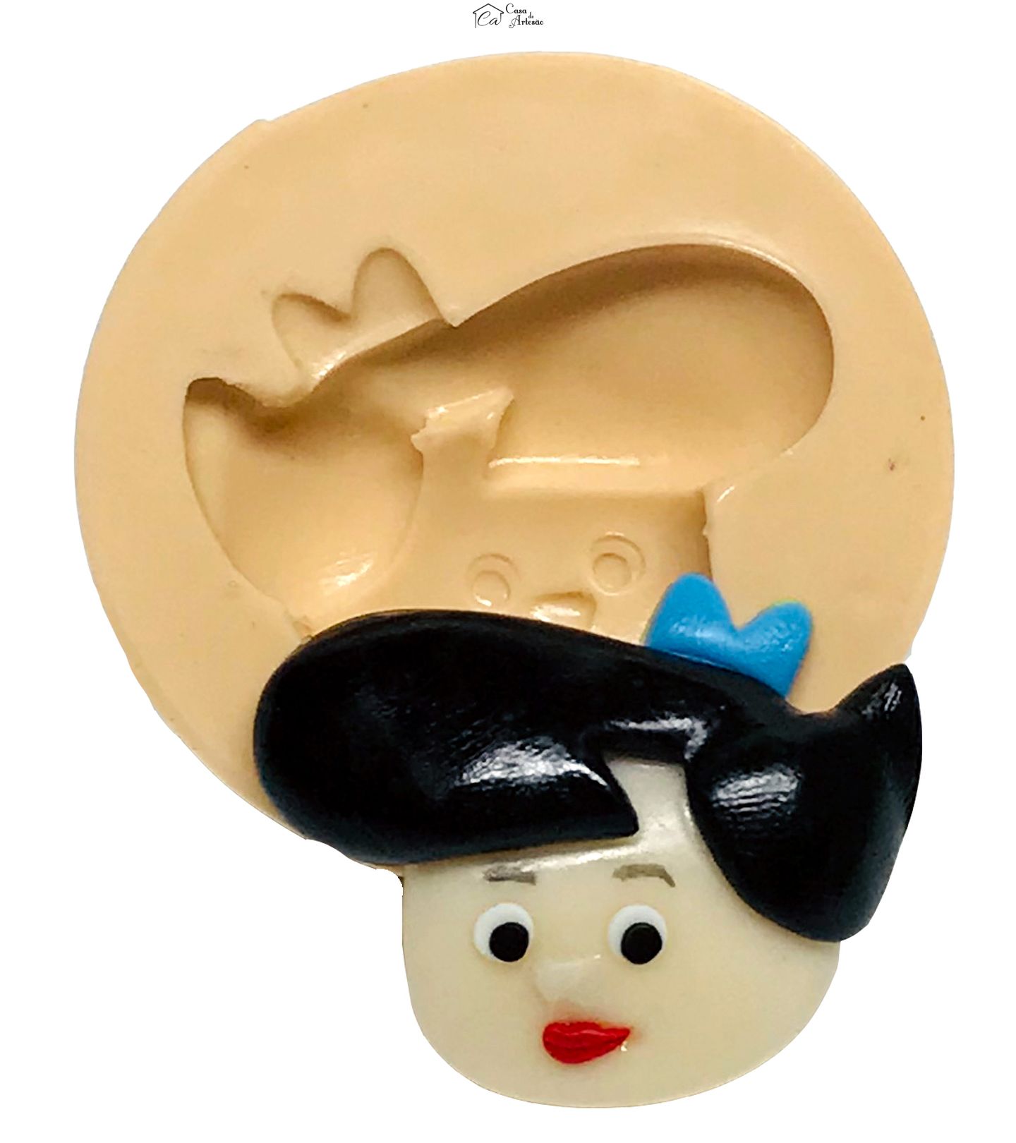 Molde de silicone - Flintstones - Rosto Betty - Medio - P610