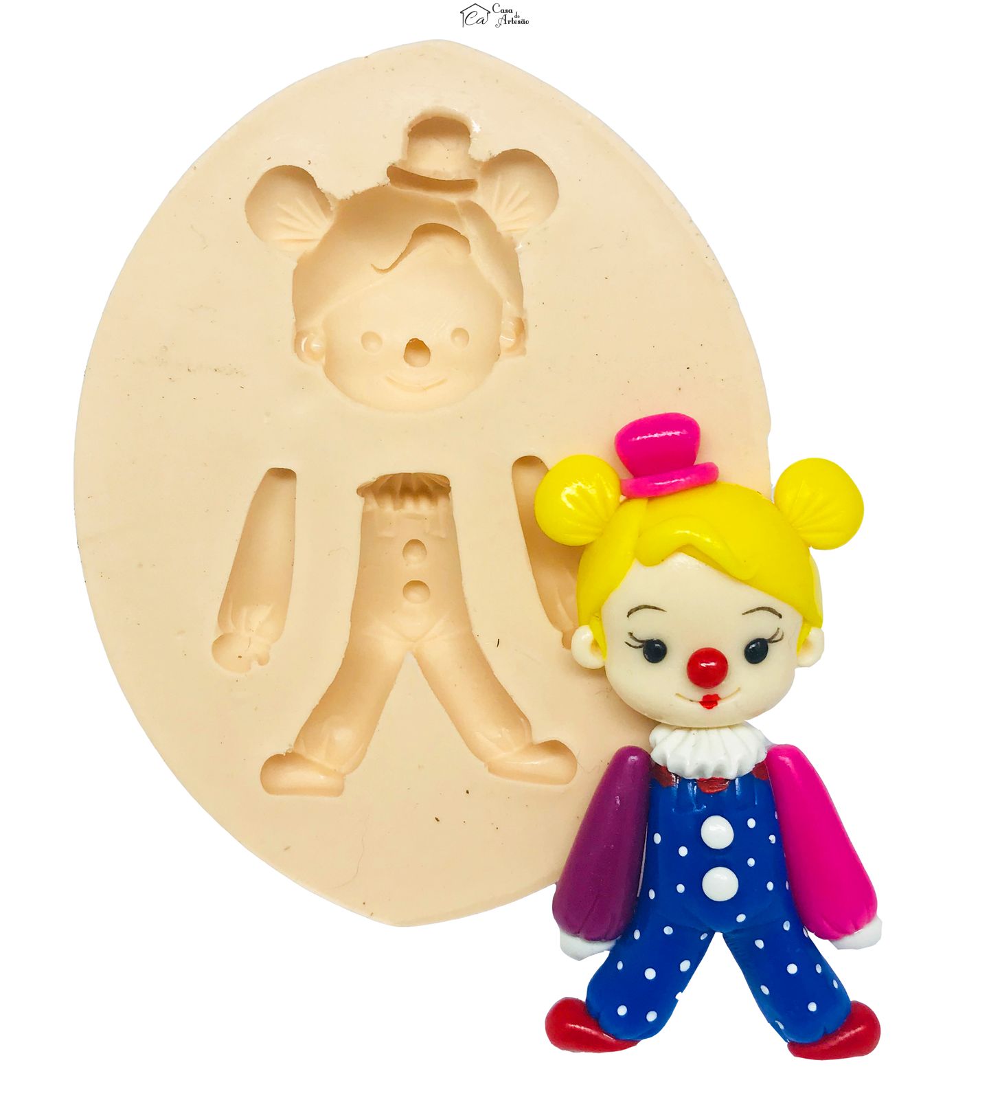 Molde de silicone - Palhaça - Com Calça - Media - P478