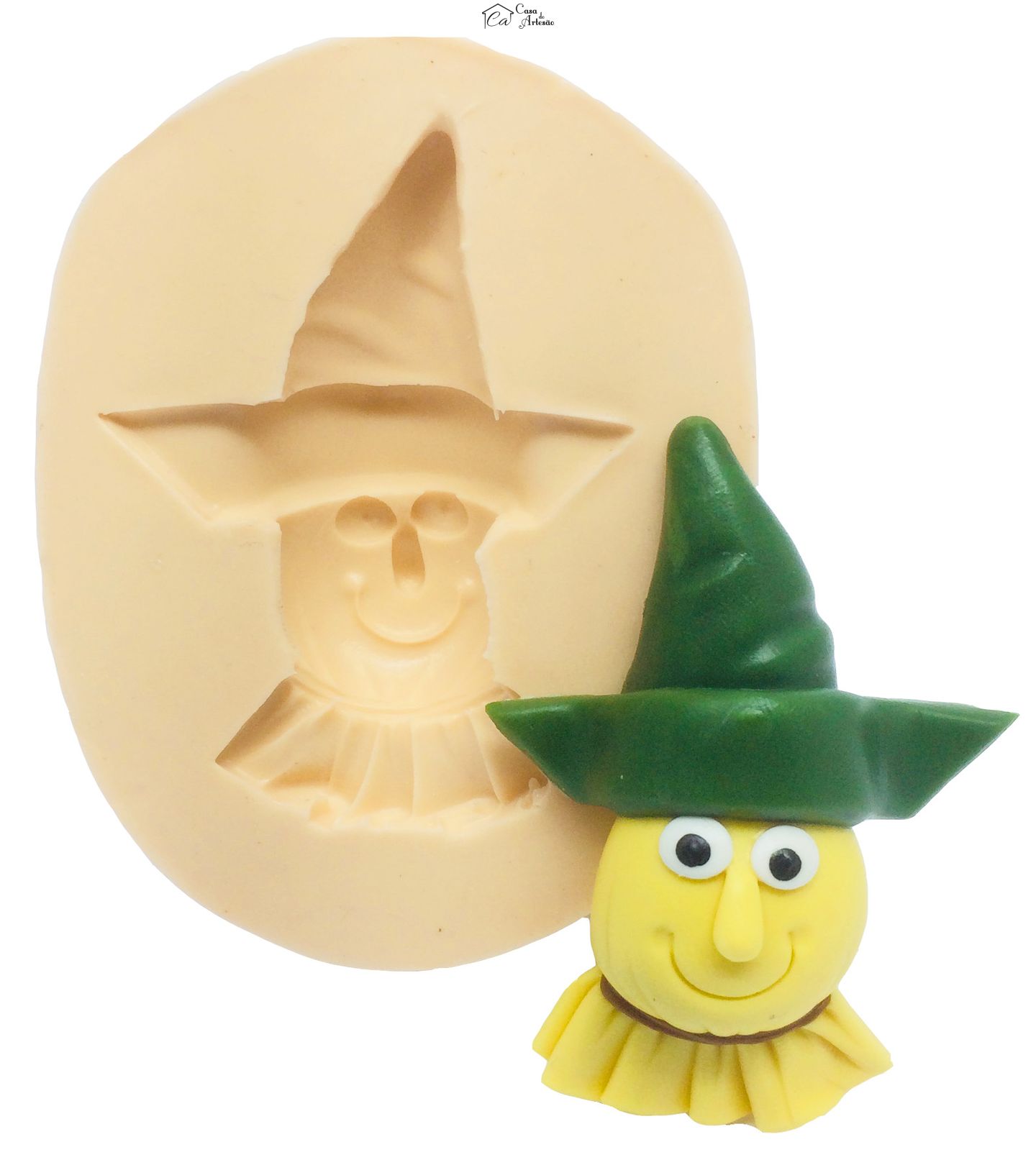 Molde de silicone - Magico de Oz - Rosto Espantalho Grande - P327