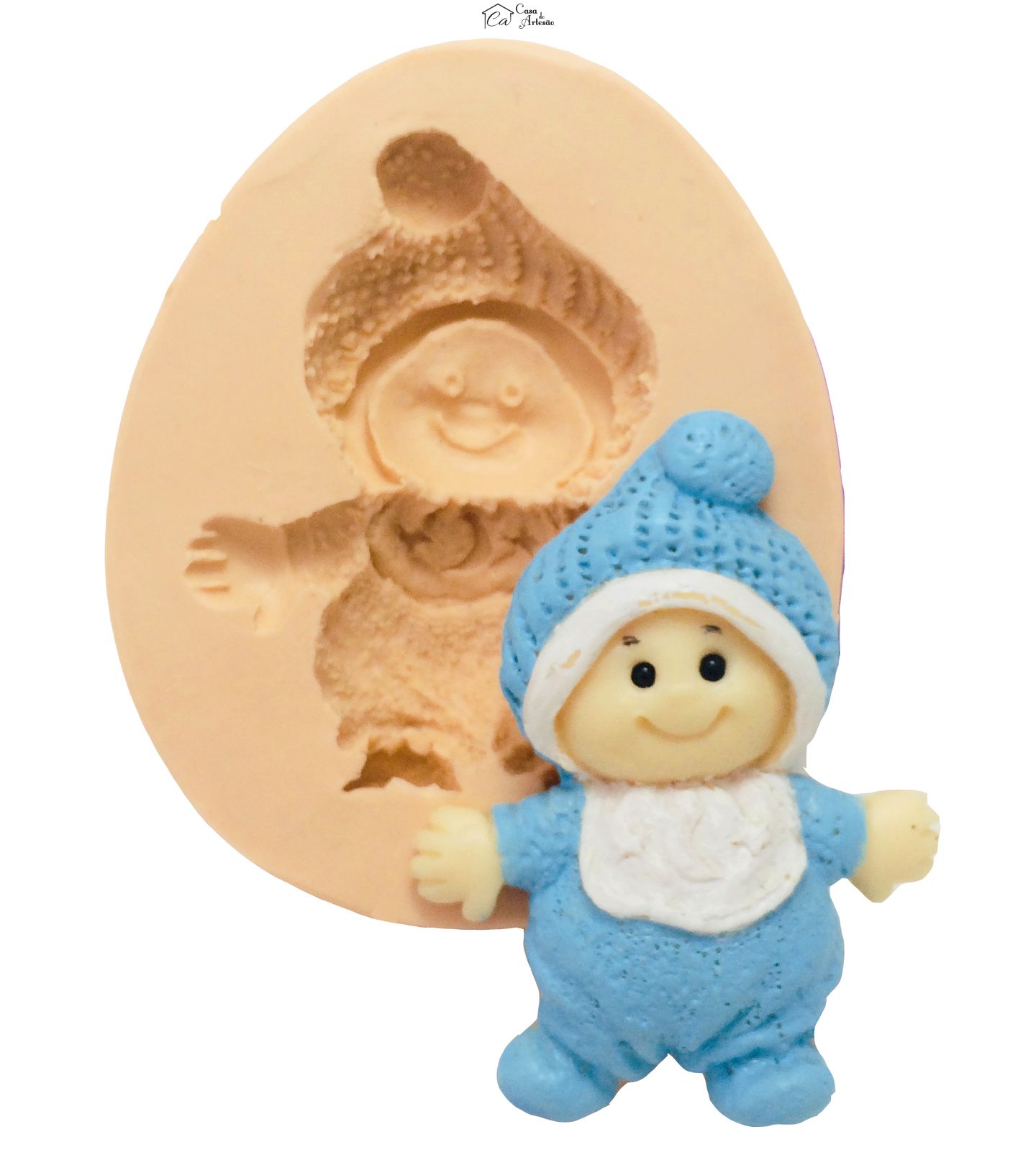 Molde de silicone - Boneca c/ Gorro