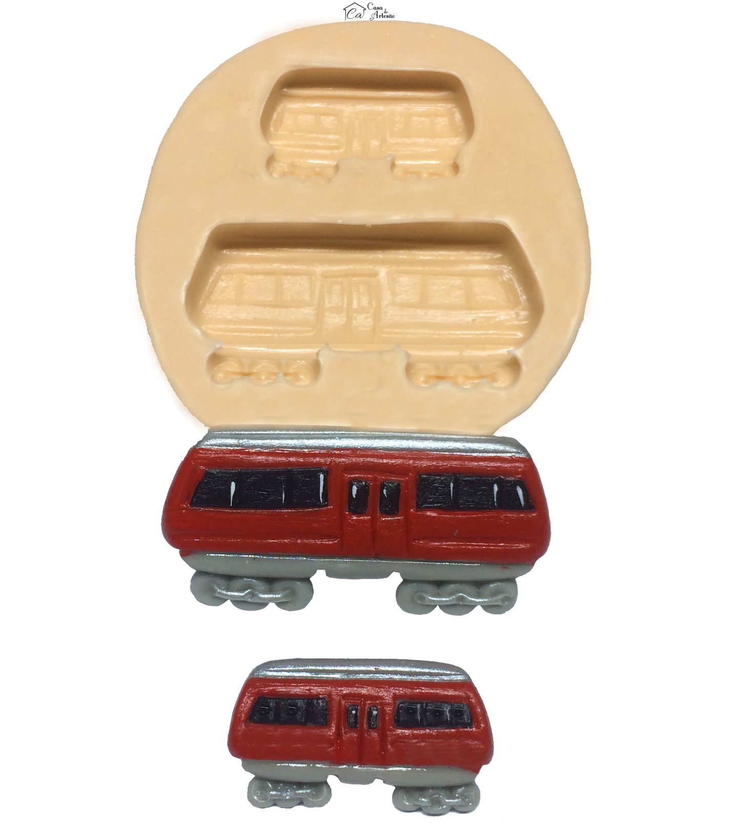 Molde de silicone - Meios de Transporte - Vagao - 02 Tamanhos - P271