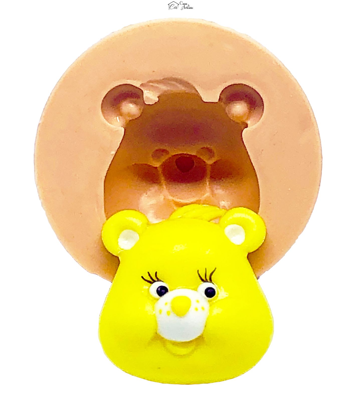 Molde de silicone - Ursinhos Carinhosos - Rosto Urso - Medio - P786