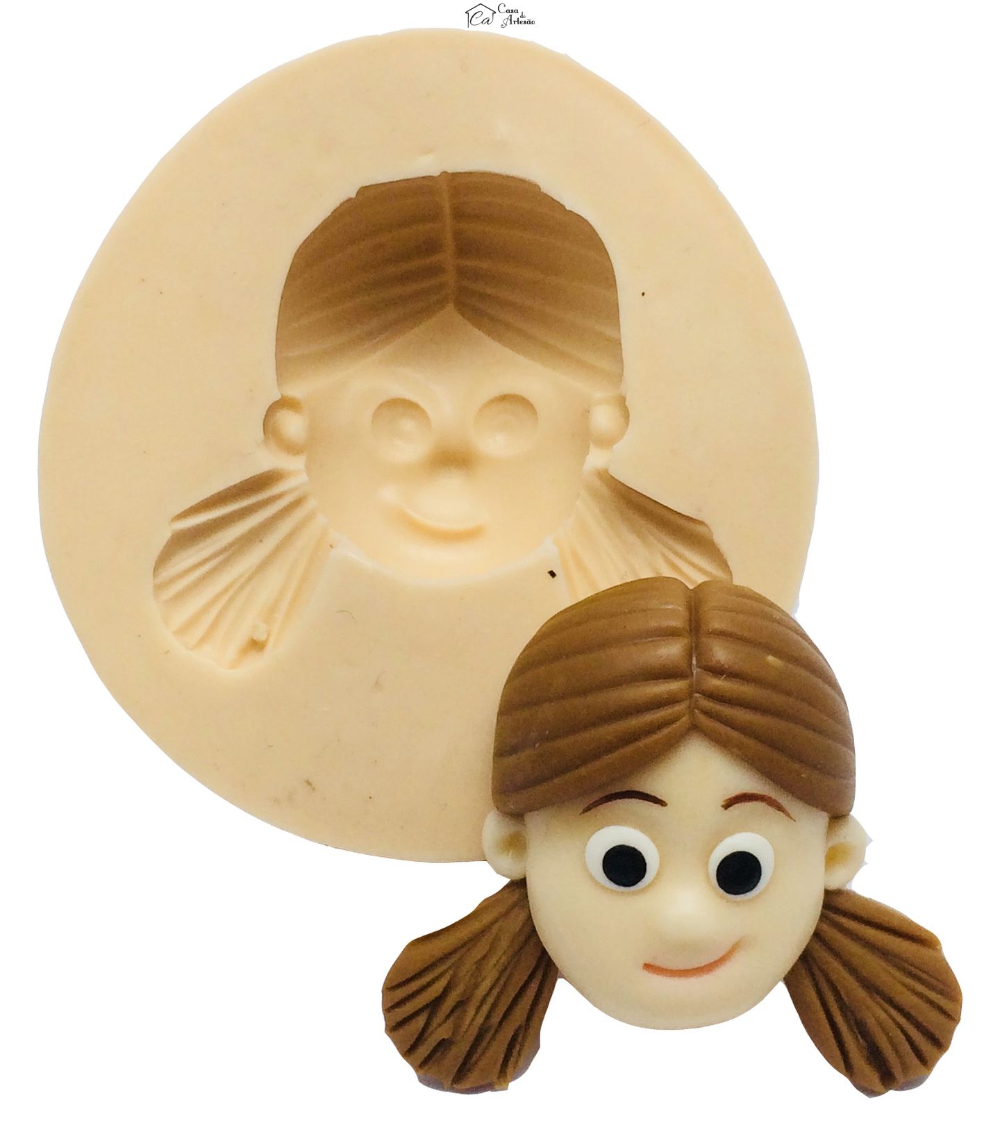 Molde de silicone - Magico de Oz - Rosto Dorothy Pequeno - P244