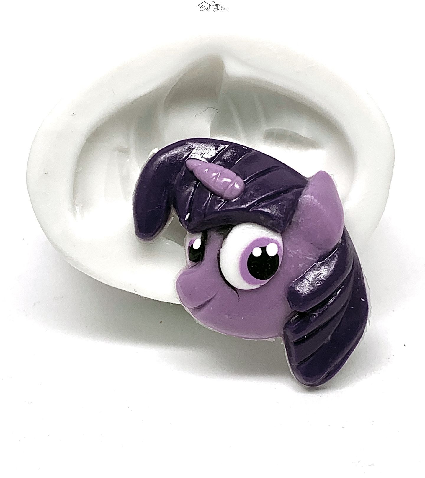 Molde de silicone - Meu Pequeno Ponei - Rosto Twilight Sparkle - Pequena - P1199