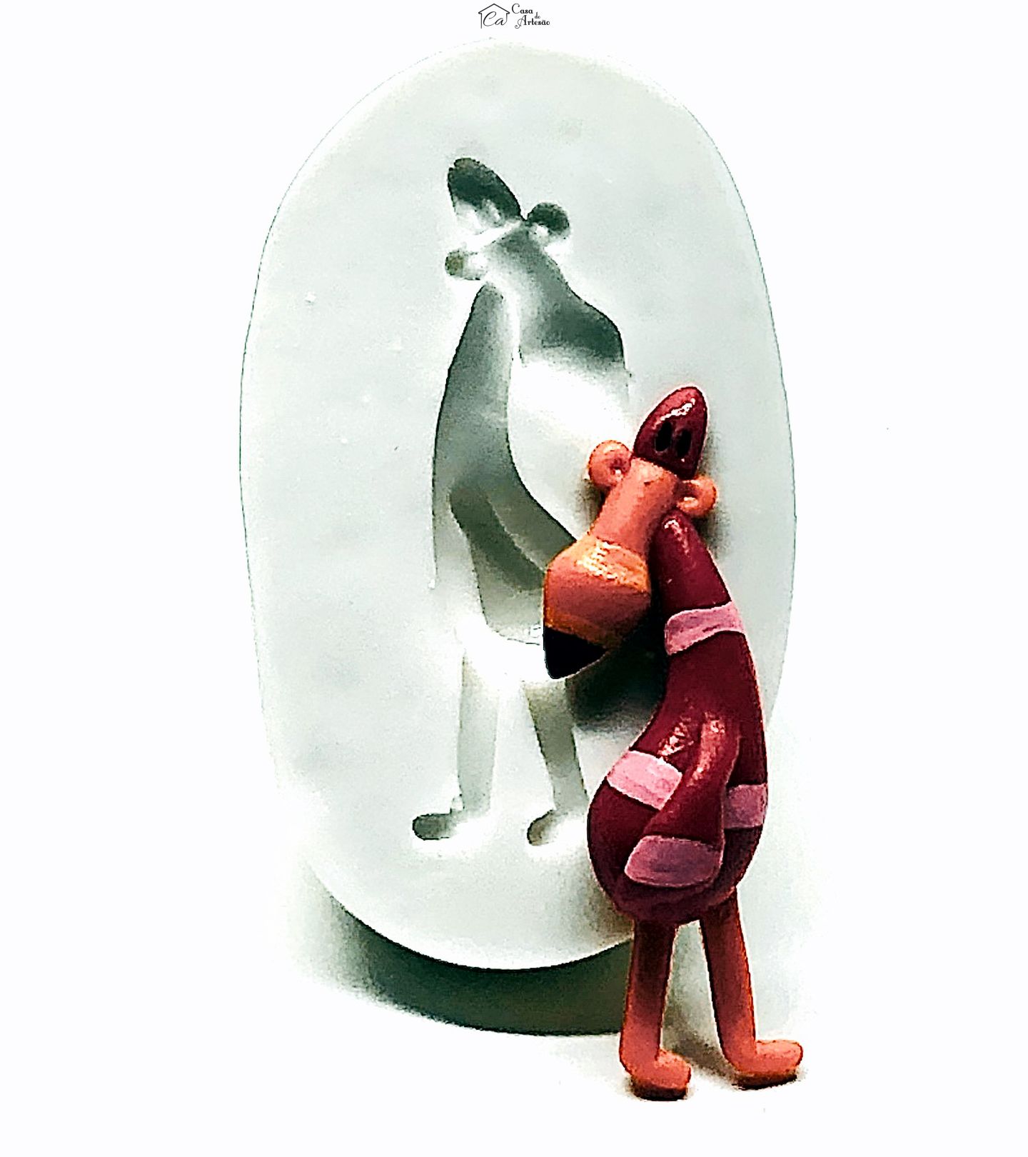 Molde de silicone - Jacarelvis - Flamigo Starr - Pequeno - P993