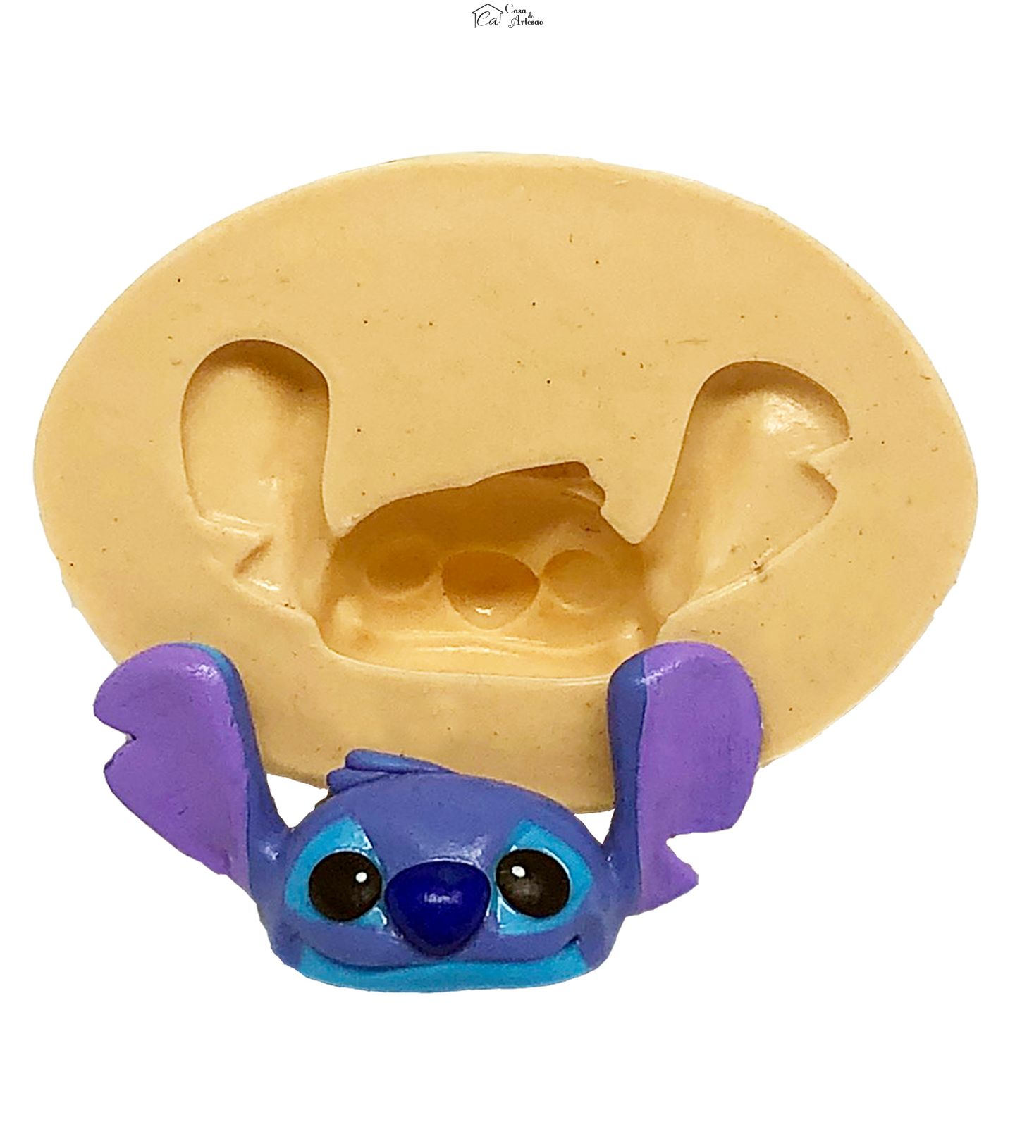 Molde de silicone - Lilo & Stitch - Rosto Stitch - Pequeno - P861