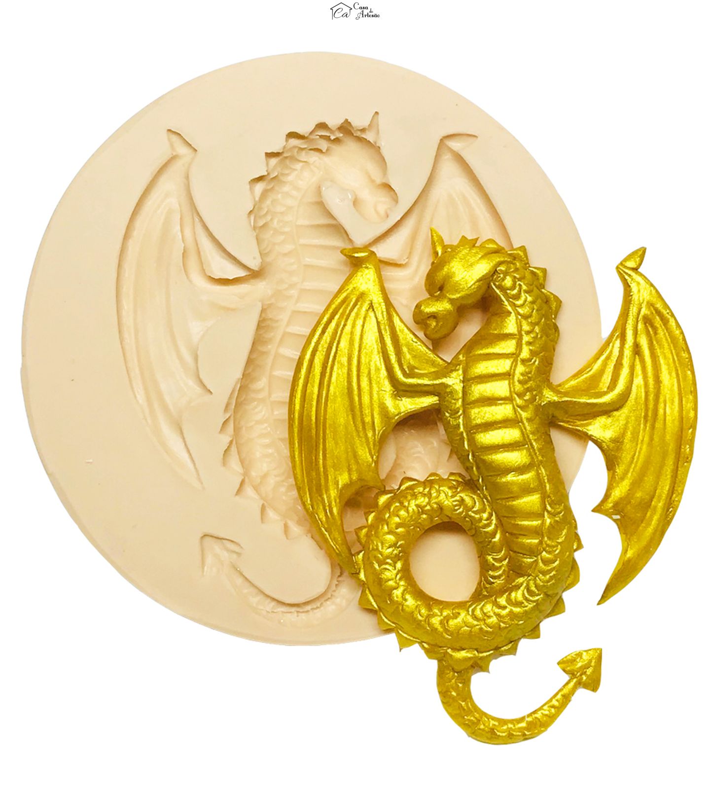 Molde de silicone - Game of Thrones - Dragao - Grande - P551