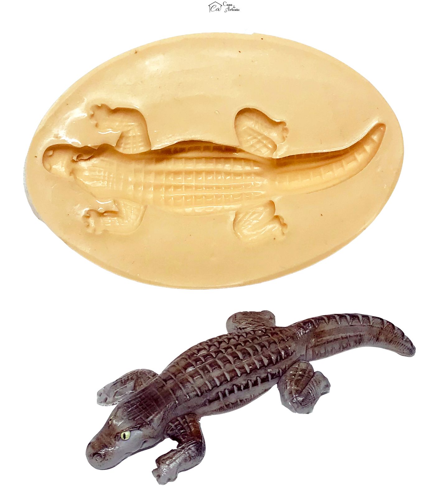 Molde de silicone - Jacaré / Crocodilo - Medio - P616