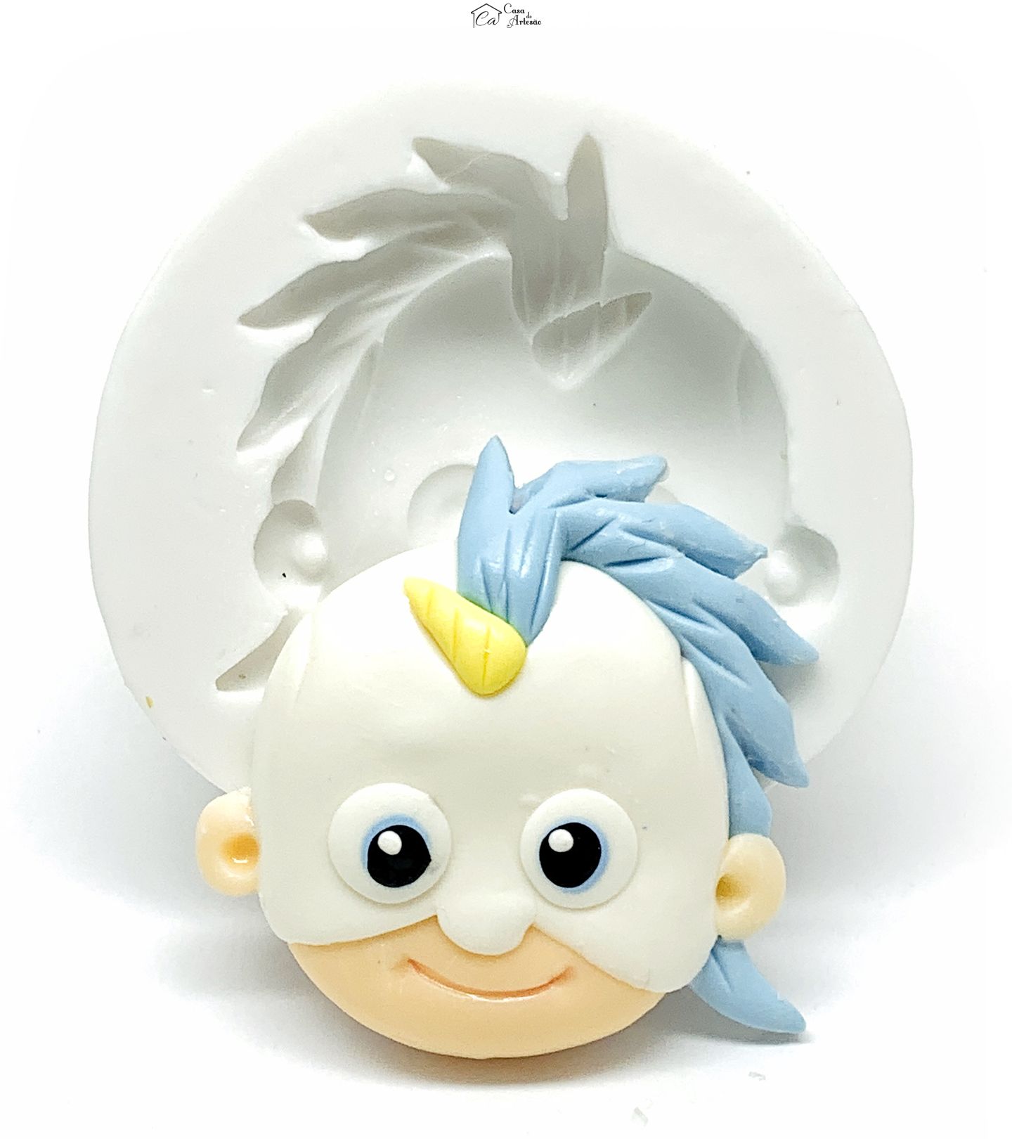 Molde de silicone - Os Aventureiros - Rosto Branco - Grande - P1221