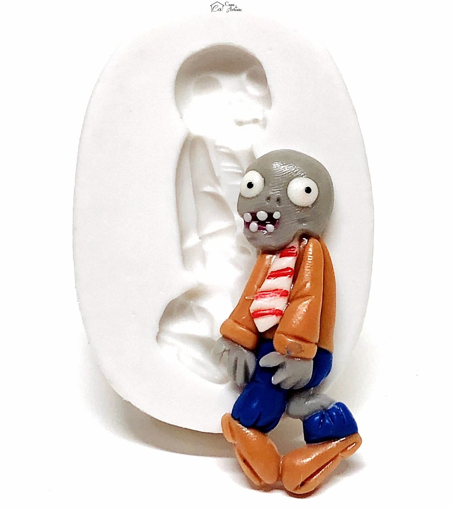 Molde de silicone - Plantas vs Zumbis - Zumbi - Pequeno - P1065
