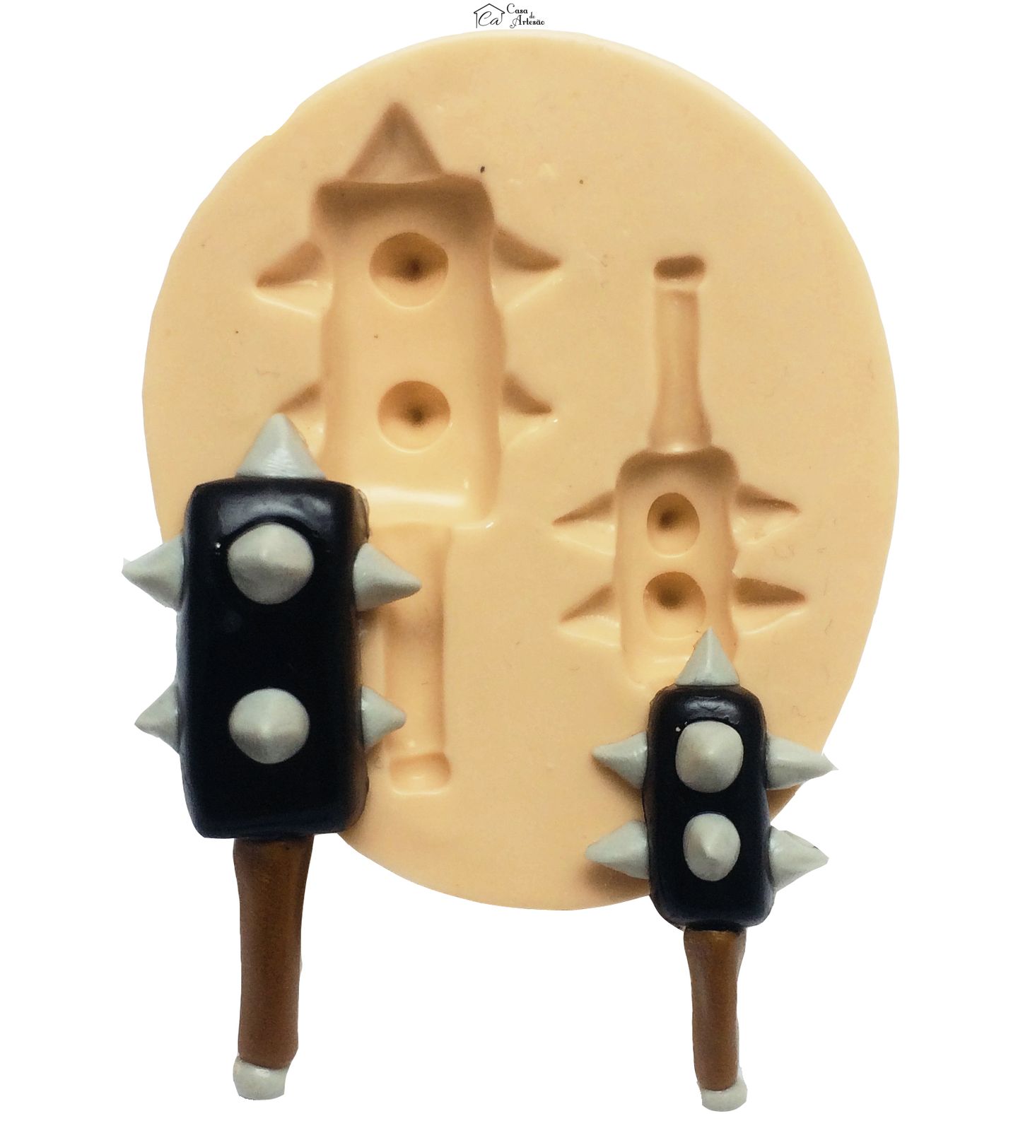 Molde de silicone - Clash Royale - Clava - 02 Tamanhos - P299