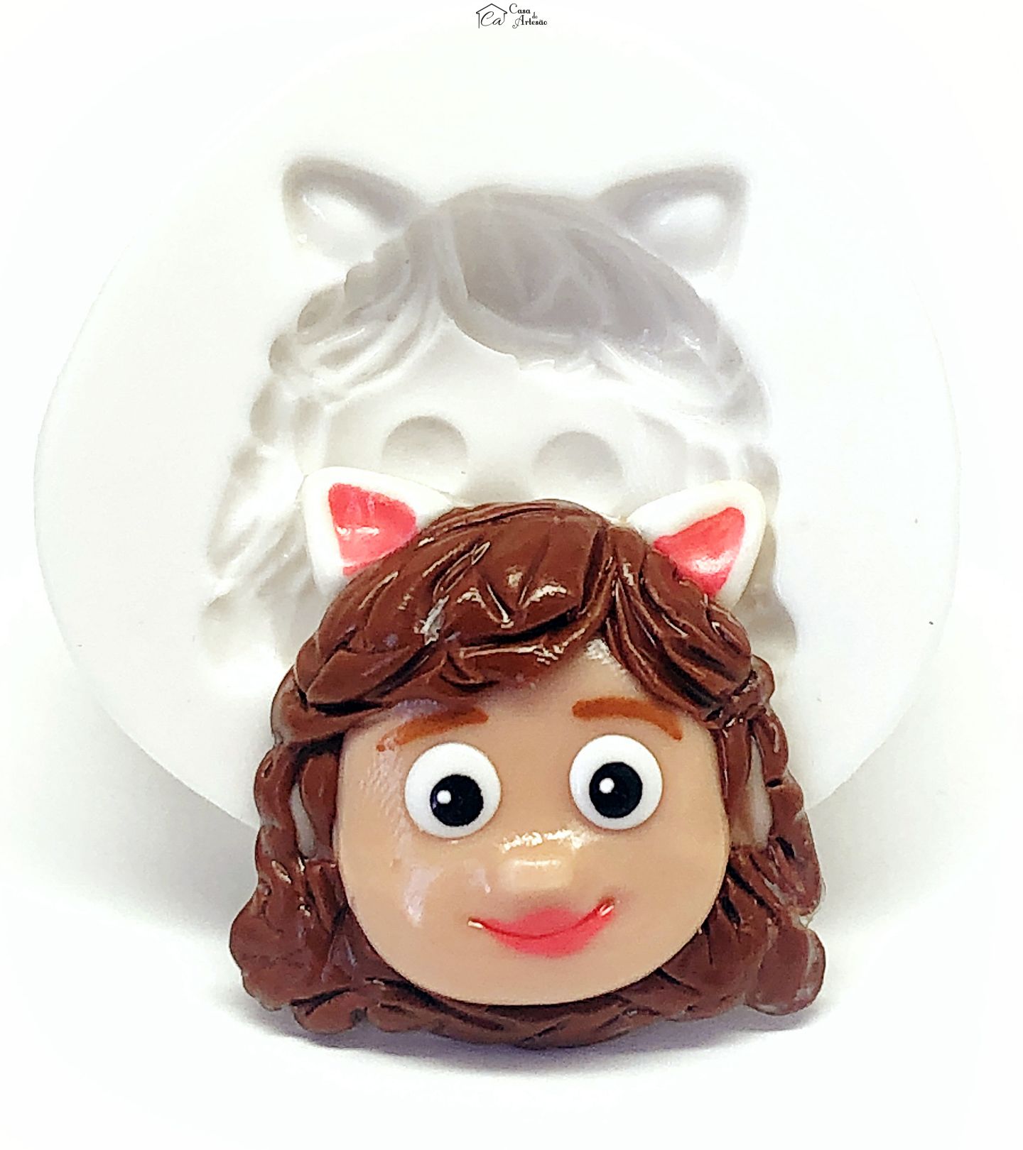 Molde de silicone - A Casa Magica da Gabby - Rosto Gabby - Medio - P1111